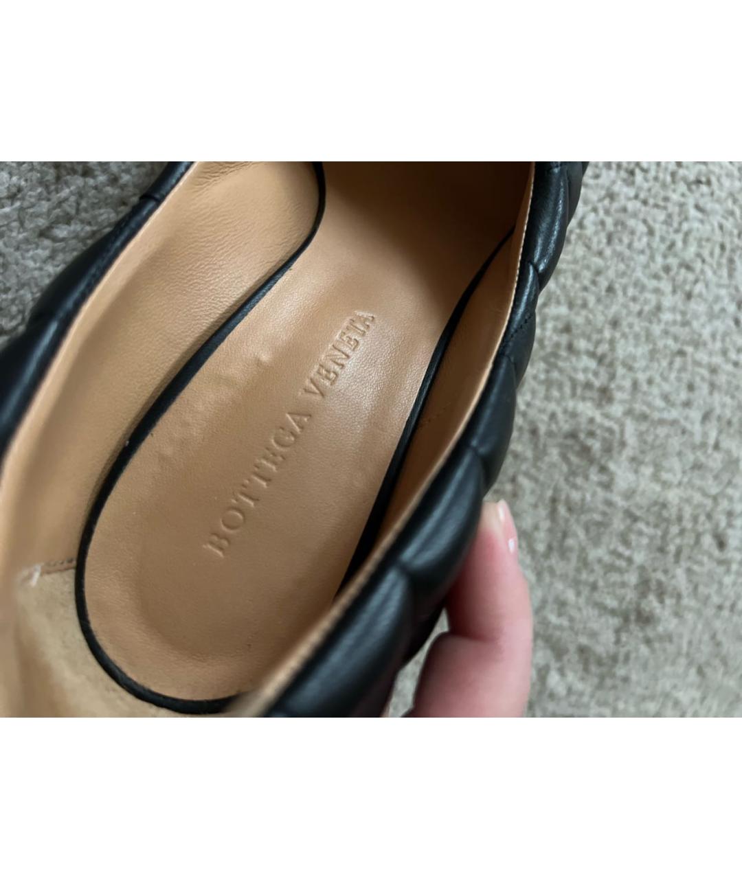 BOTTEGA VENETA Черные кожаные туфли, фото 8