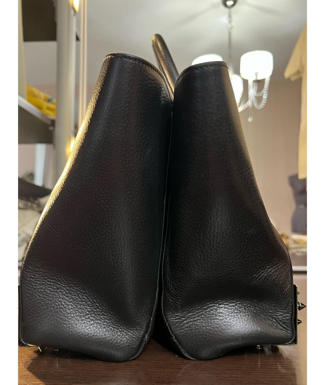 PHILIPP PLEIN Черная кожаная сумка тоут, фото 3