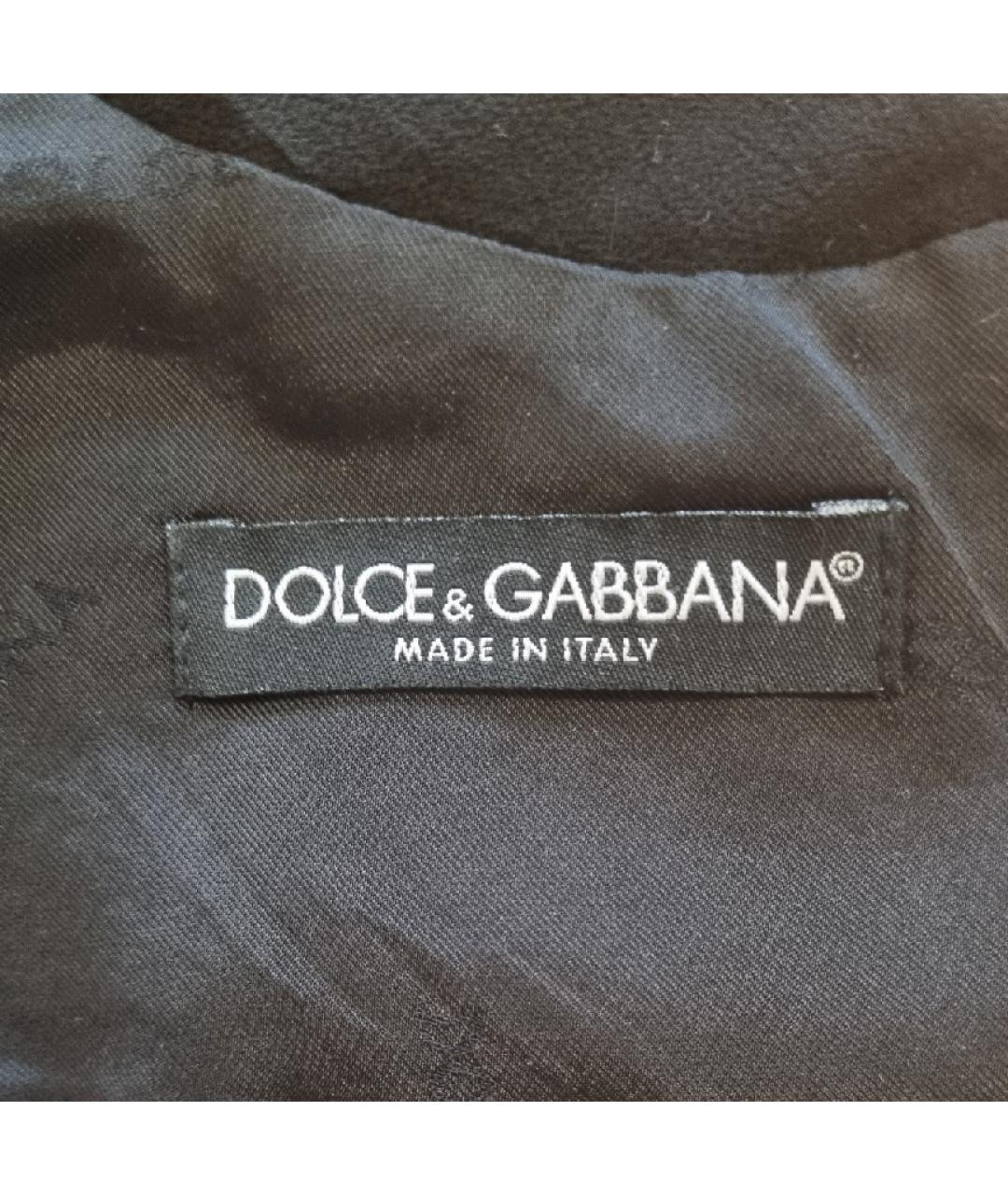 DOLCE&GABBANA Черное твидовое повседневное платье, фото 5