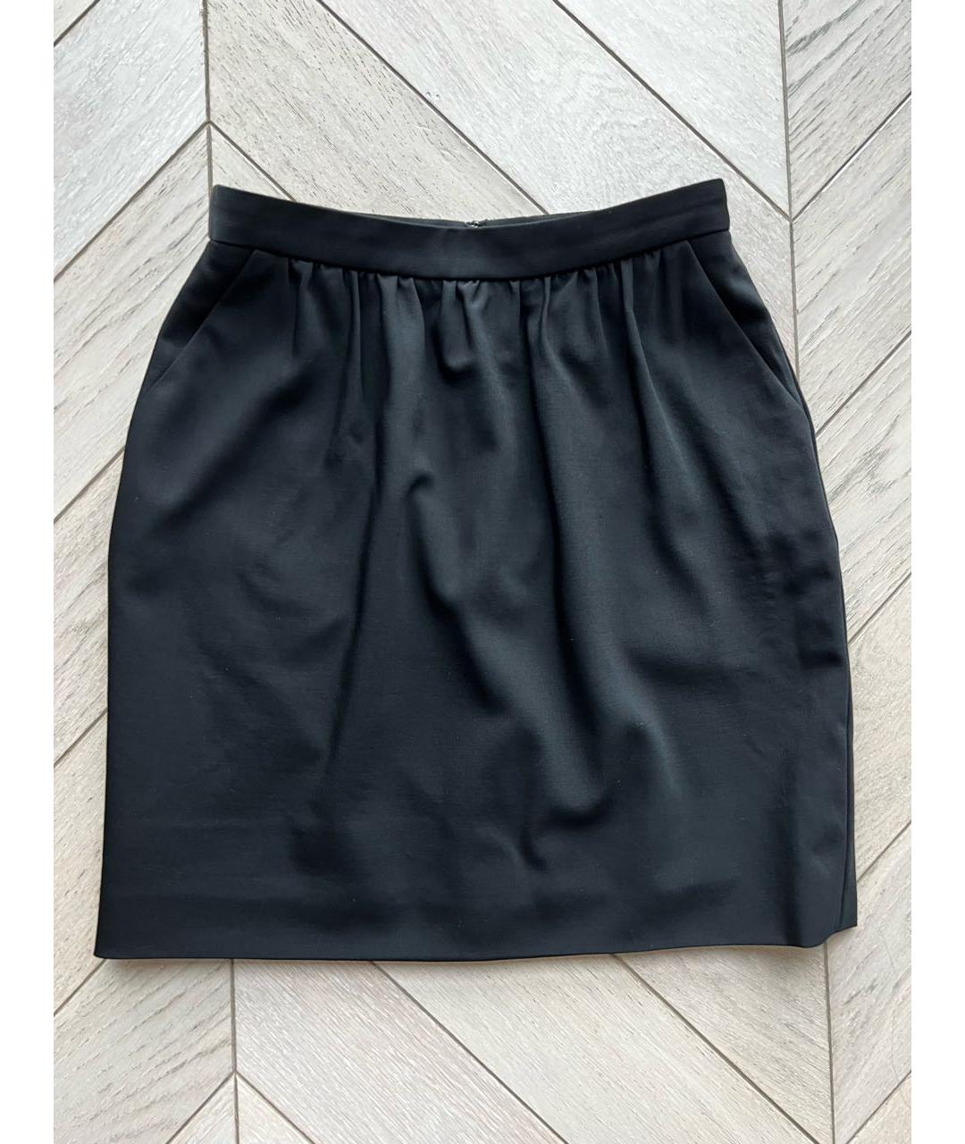 DOLCE&GABBANA Черная шелковая юбка мини, фото 6