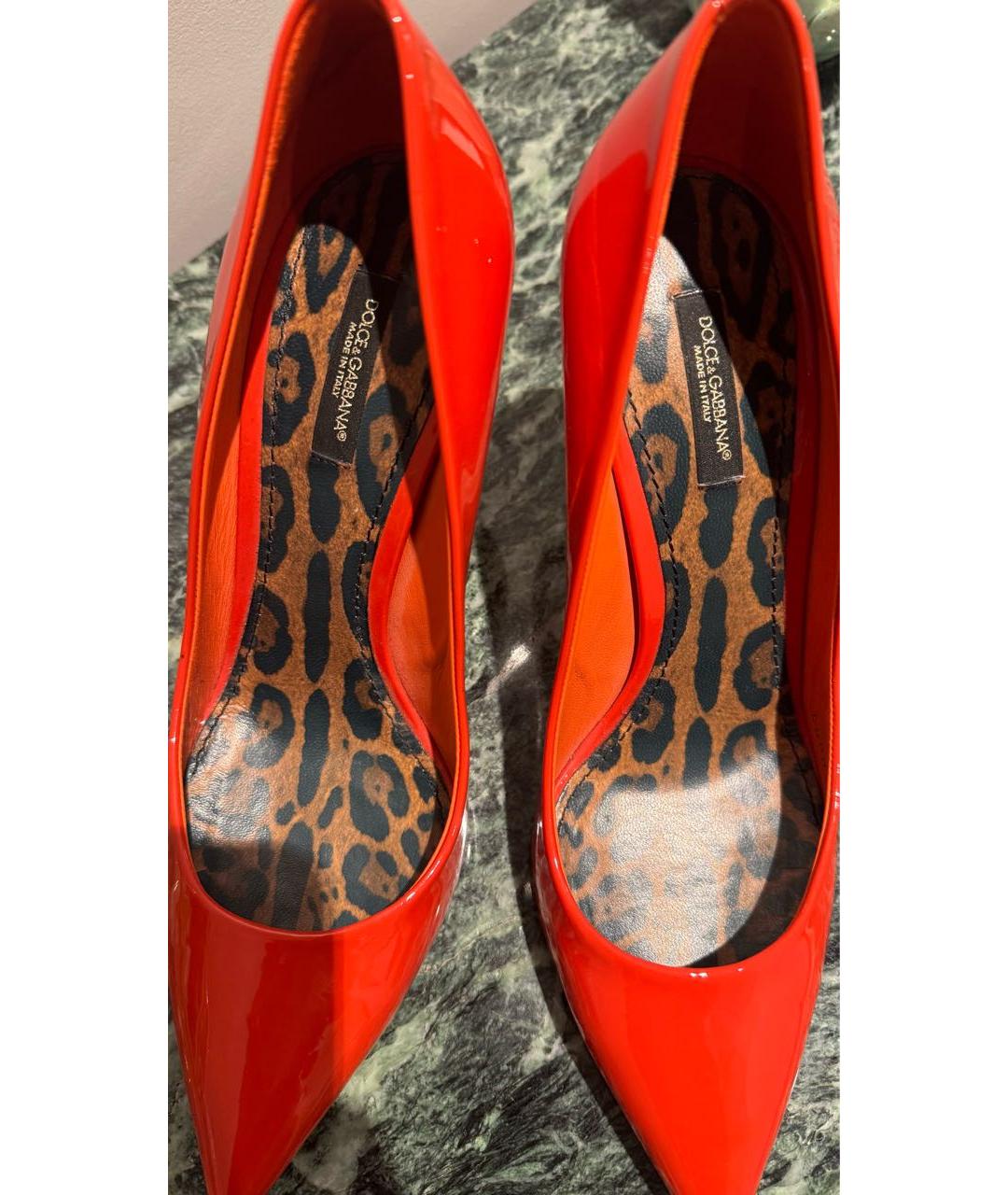 DOLCE&GABBANA Красные туфли из лакированной кожи, фото 3