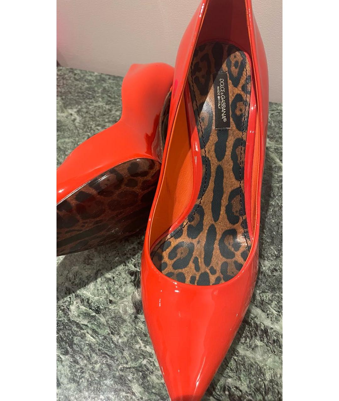 DOLCE&GABBANA Красные туфли из лакированной кожи, фото 6