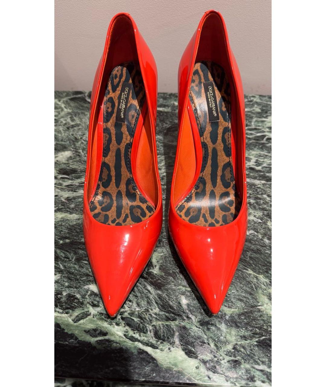 DOLCE&GABBANA Красные туфли из лакированной кожи, фото 2