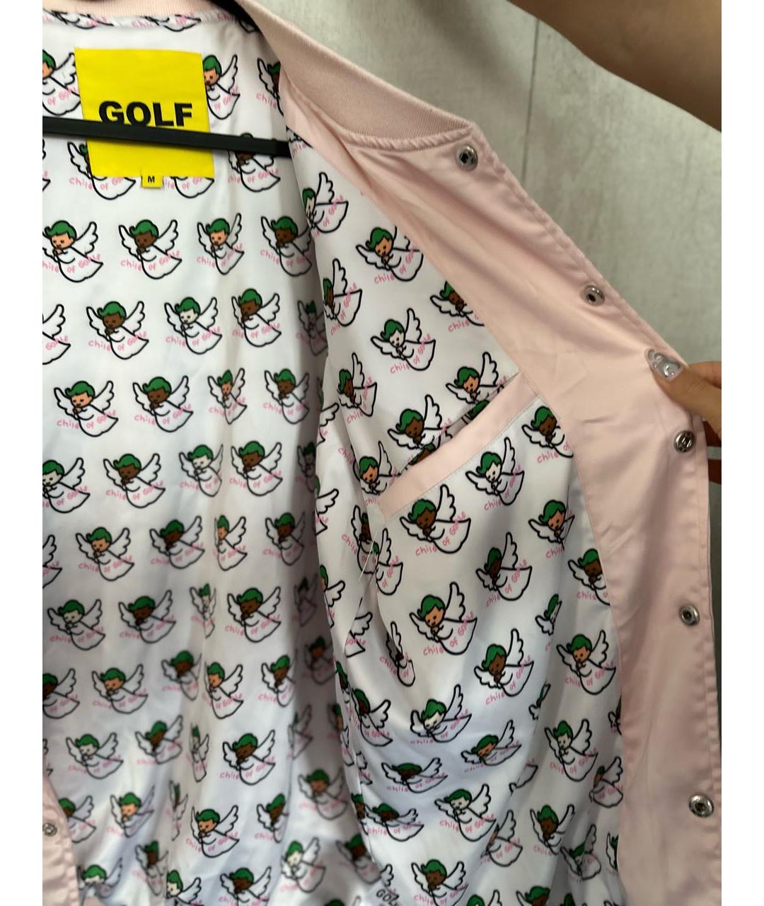 Golf Le Fleur Розовая атласная куртка, фото 4