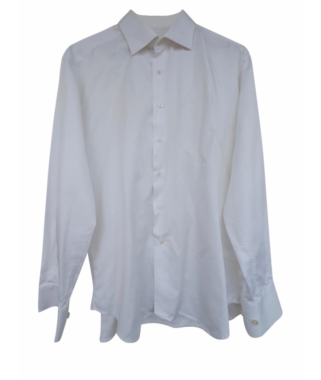 SAINT LAURENT Белая хлопко-шерстяная классическая рубашка, фото 1