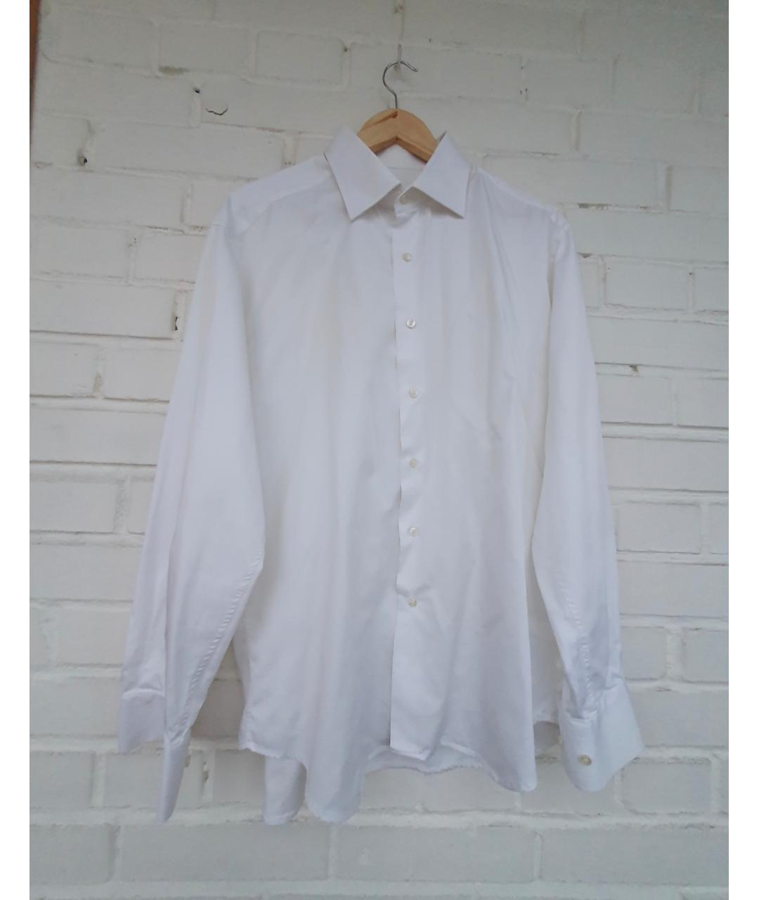 SAINT LAURENT Белая хлопко-шерстяная классическая рубашка, фото 10