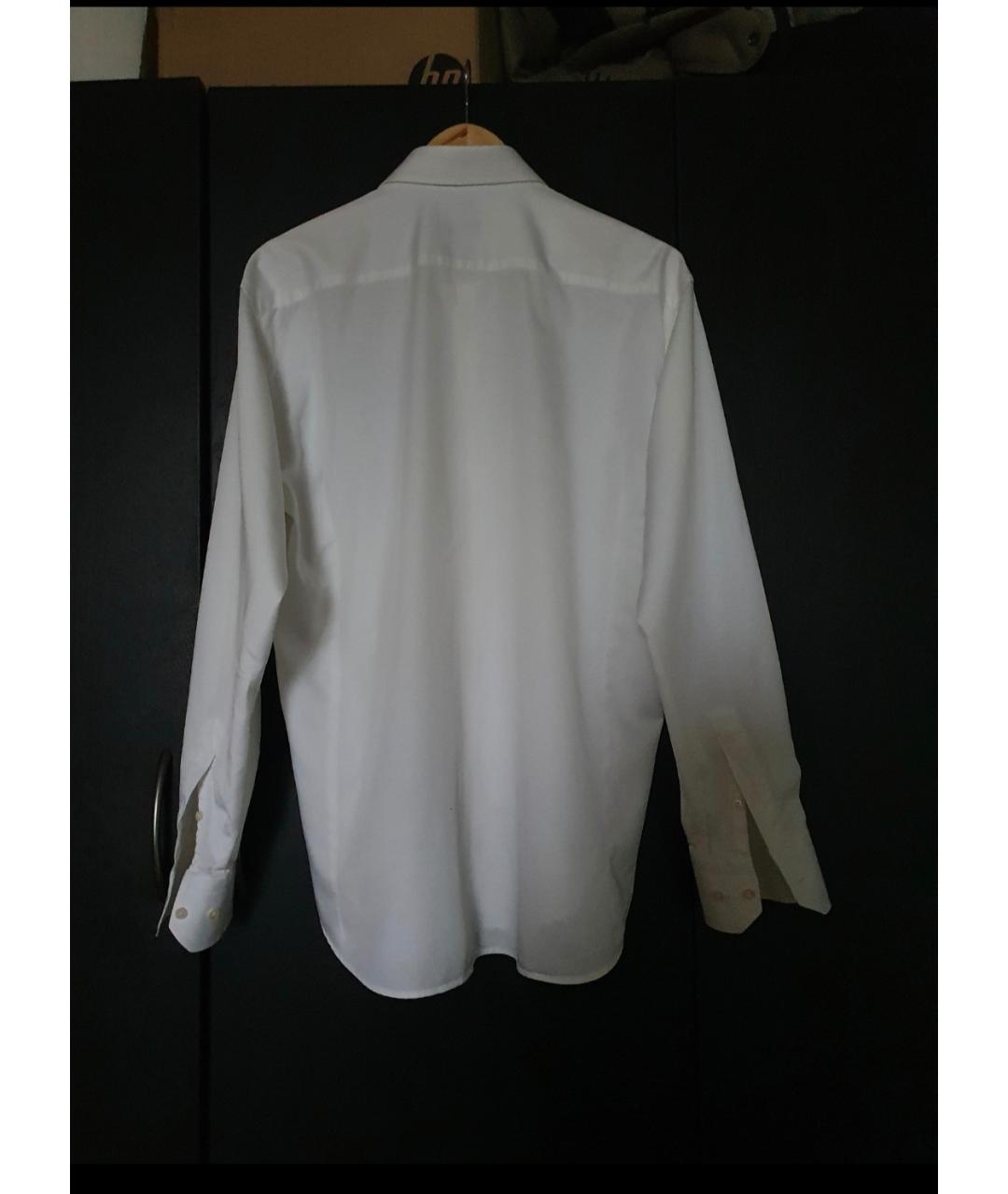 SAINT LAURENT Белая хлопко-шерстяная классическая рубашка, фото 2