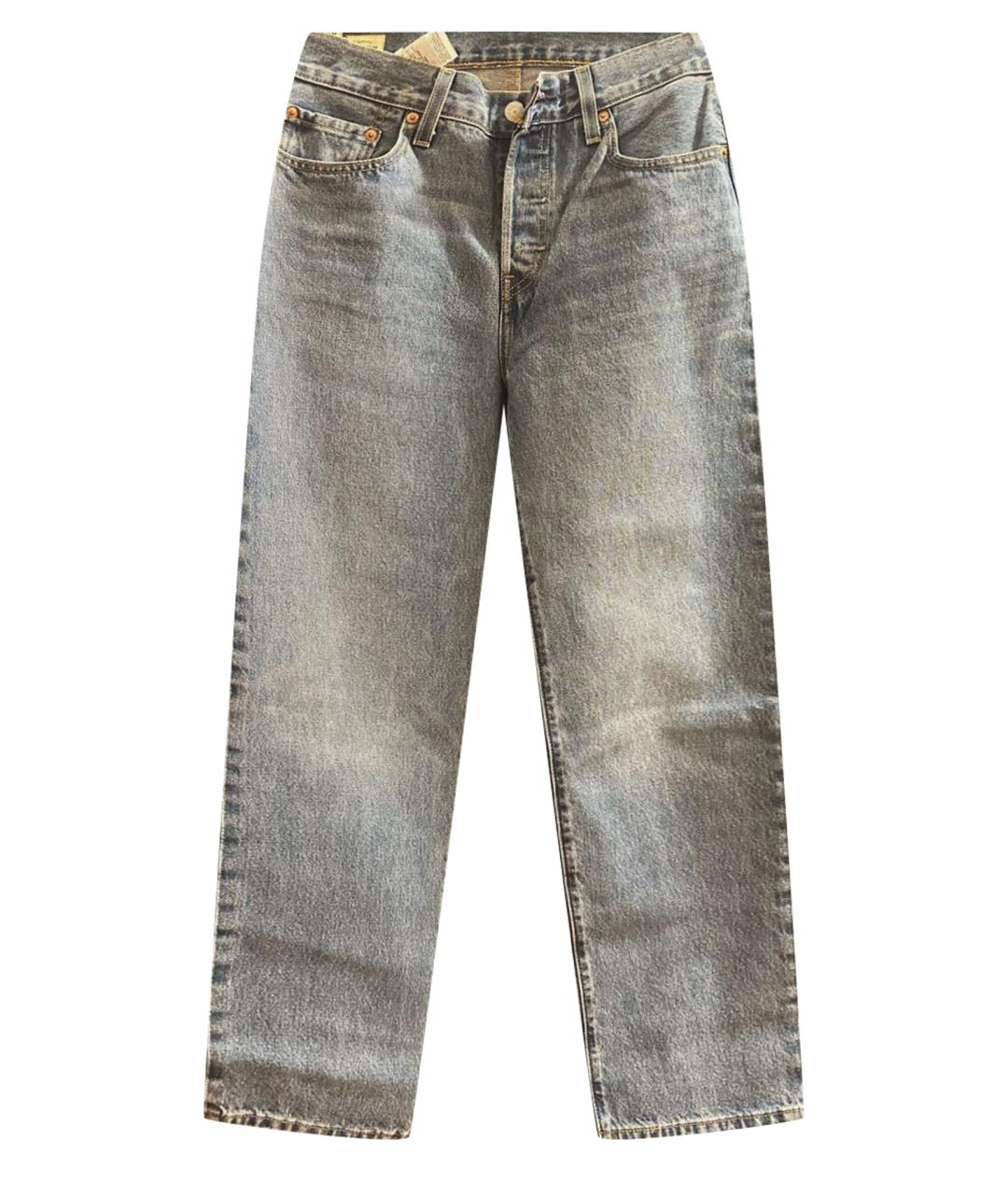 LEVI'S Синие хлопковые прямые джинсы, фото 1