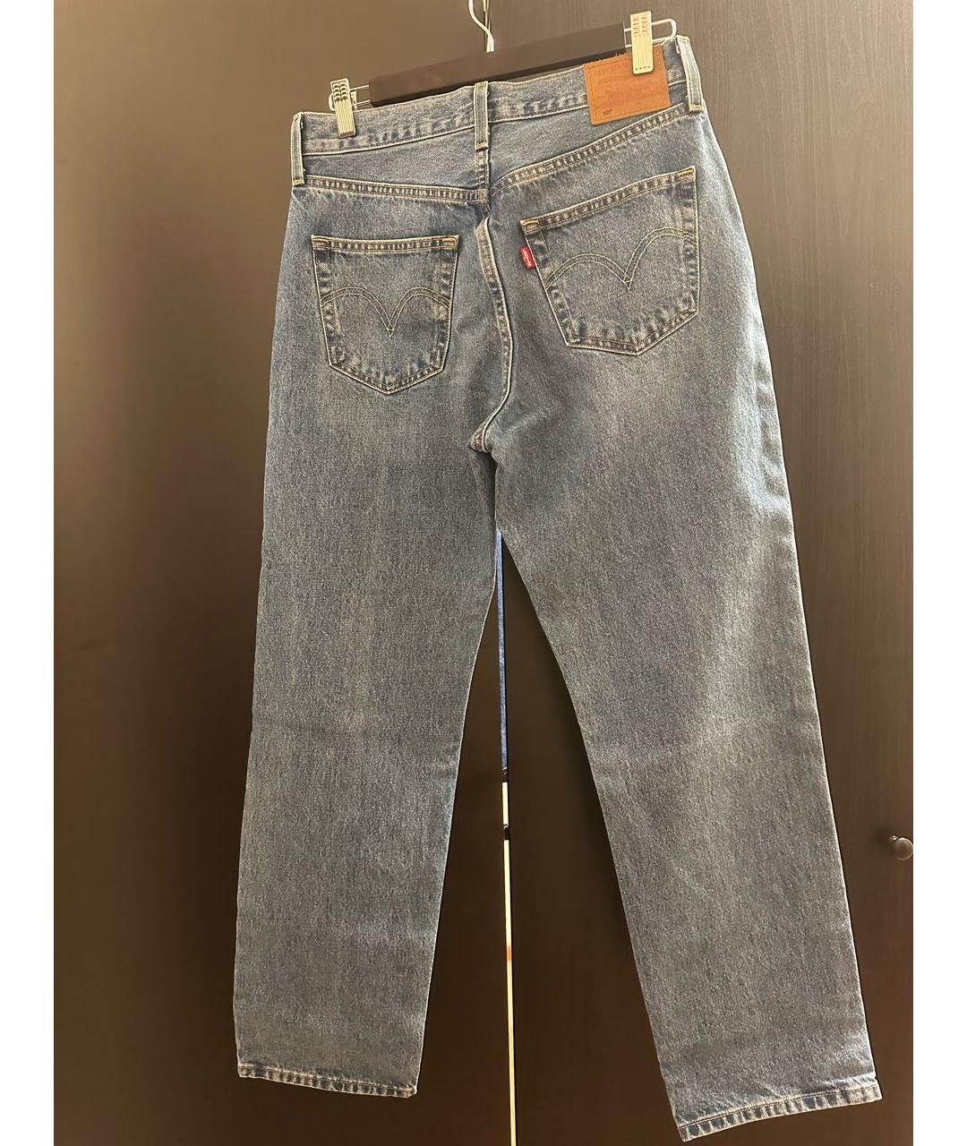 LEVI'S Синие хлопковые прямые джинсы, фото 2