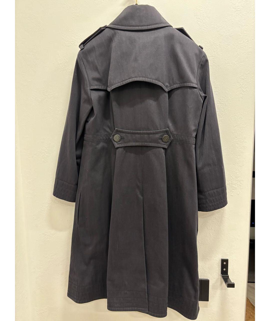 CHANEL Темно-синий хлопковый тренч/плащ, фото 2