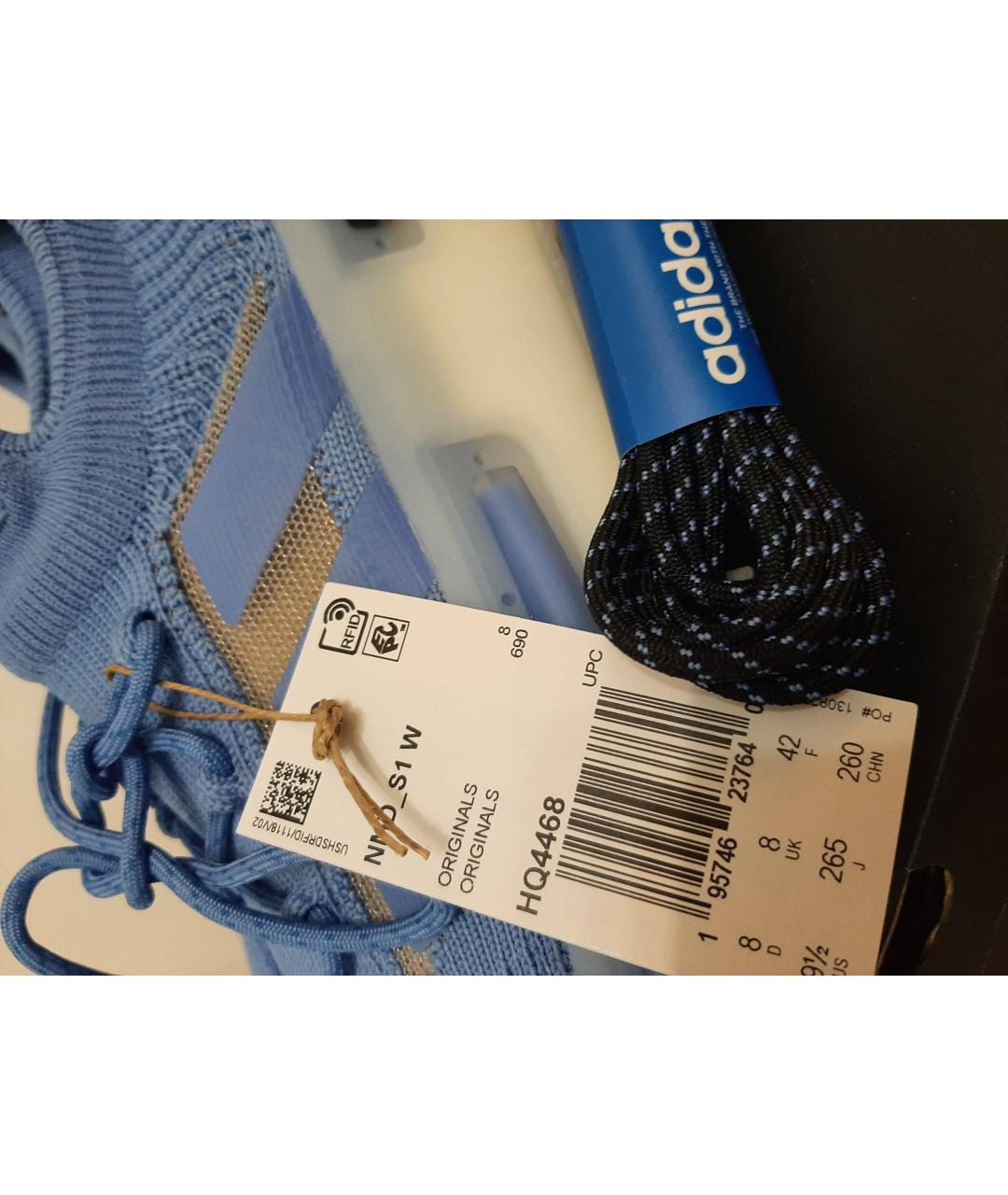 ADIDAS Голубые текстильные кроссовки, фото 9