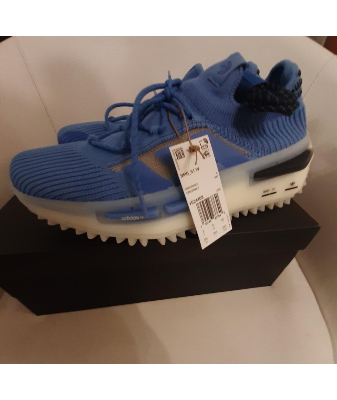 ADIDAS Голубые текстильные кроссовки, фото 2