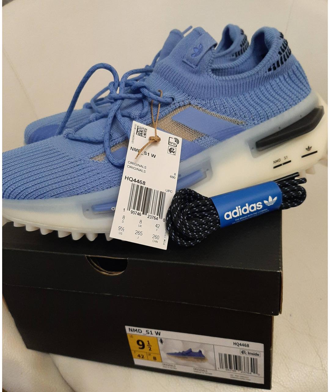 ADIDAS Голубые текстильные кроссовки, фото 8