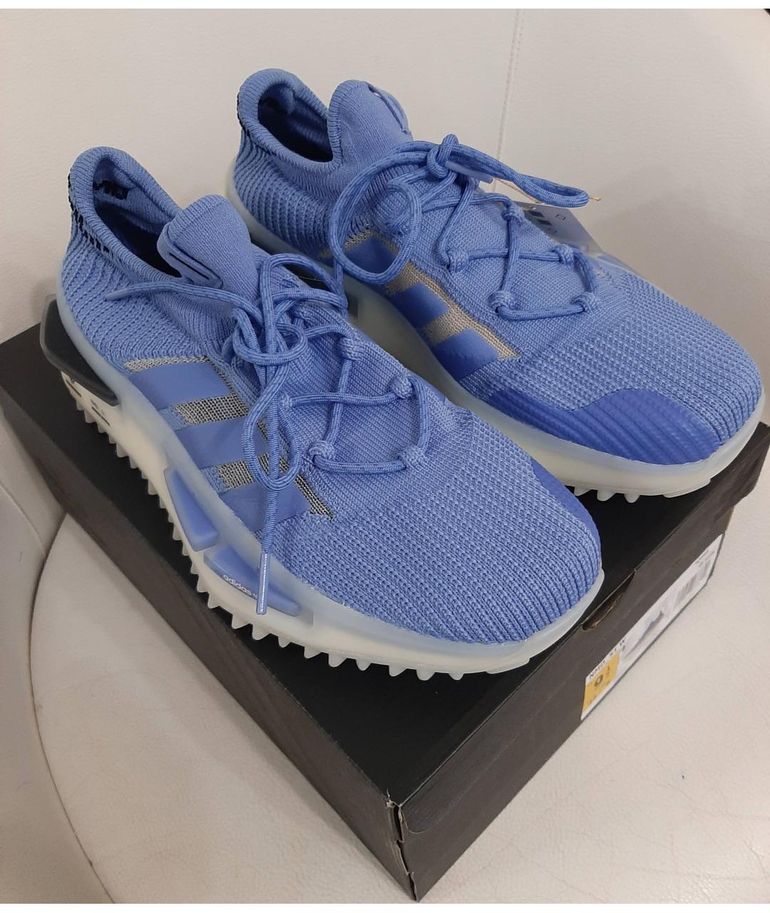 ADIDAS Голубые текстильные кроссовки, фото 3