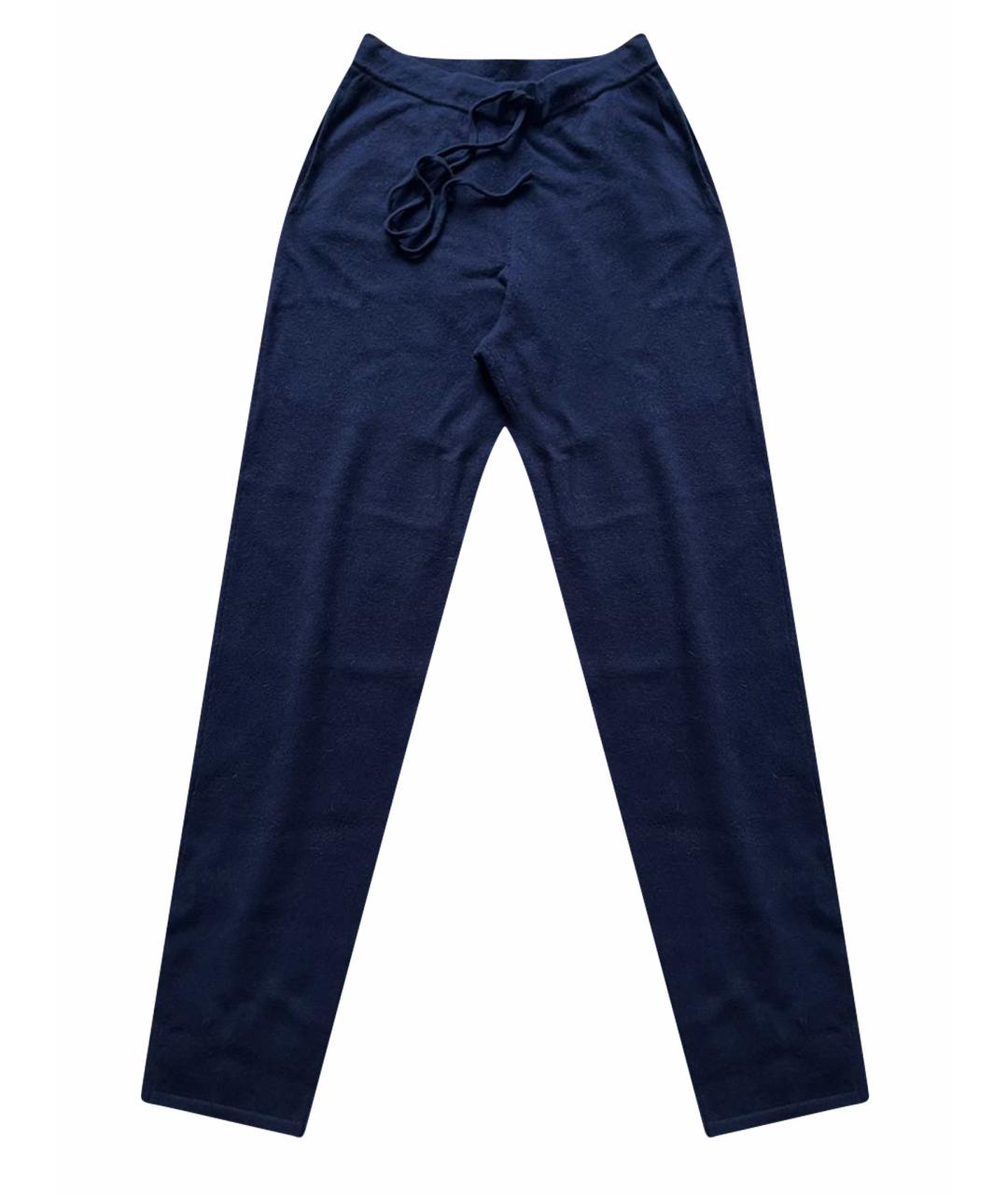 12 STOREEZ Темно-синие кашемировые брюки широкие, фото 1