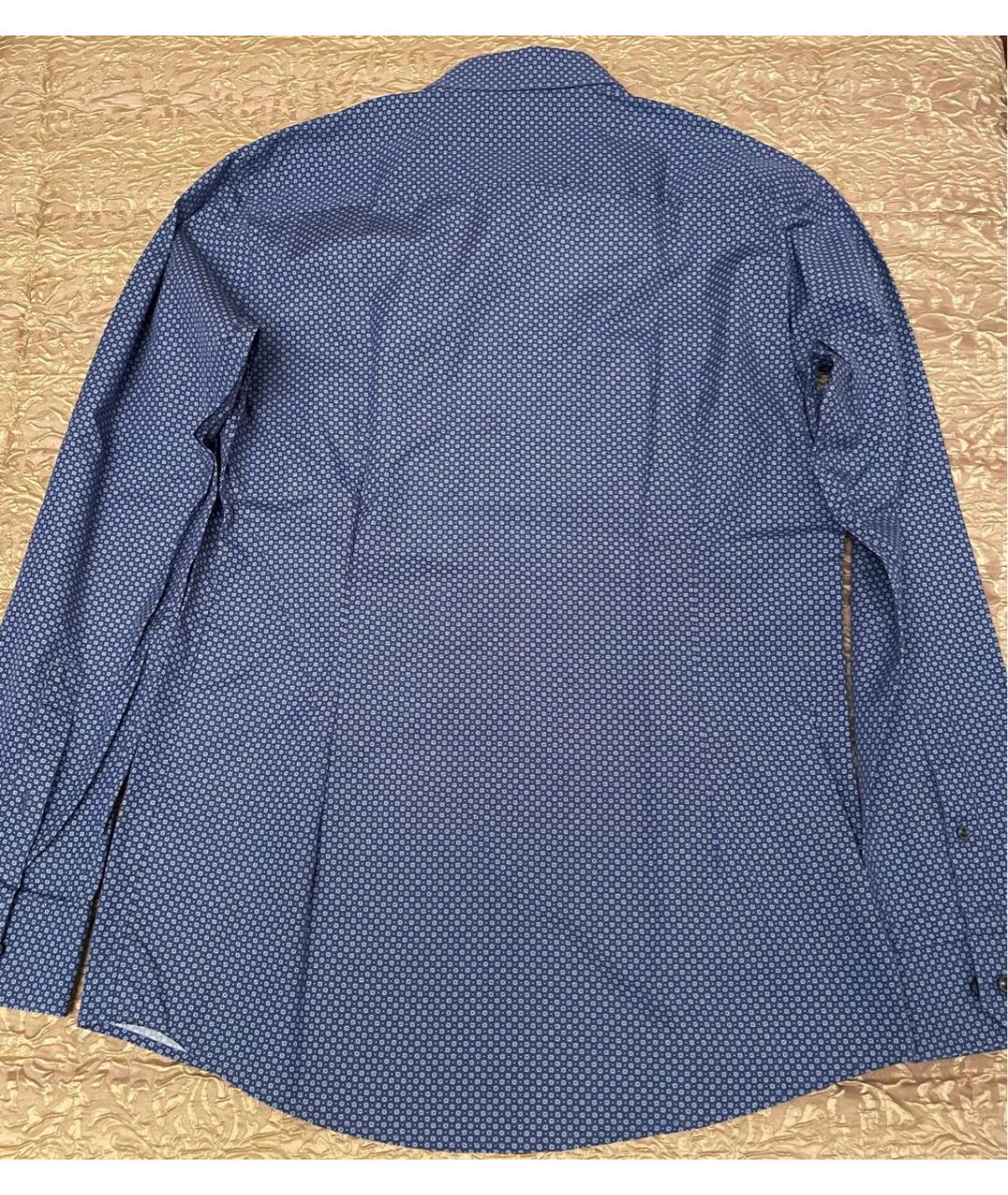 ETON Темно-синяя хлопковая кэжуал рубашка, фото 2
