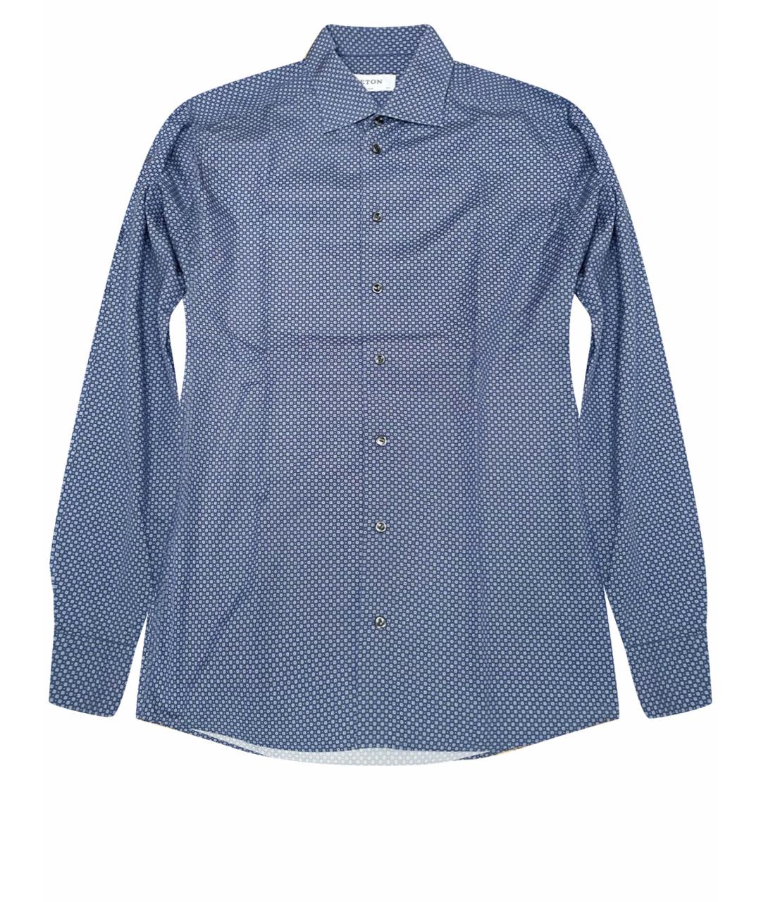 ETON Темно-синяя хлопковая кэжуал рубашка, фото 1