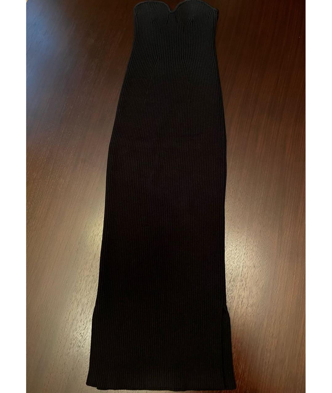 KHAITE Черное вискозное коктейльное платье, фото 6