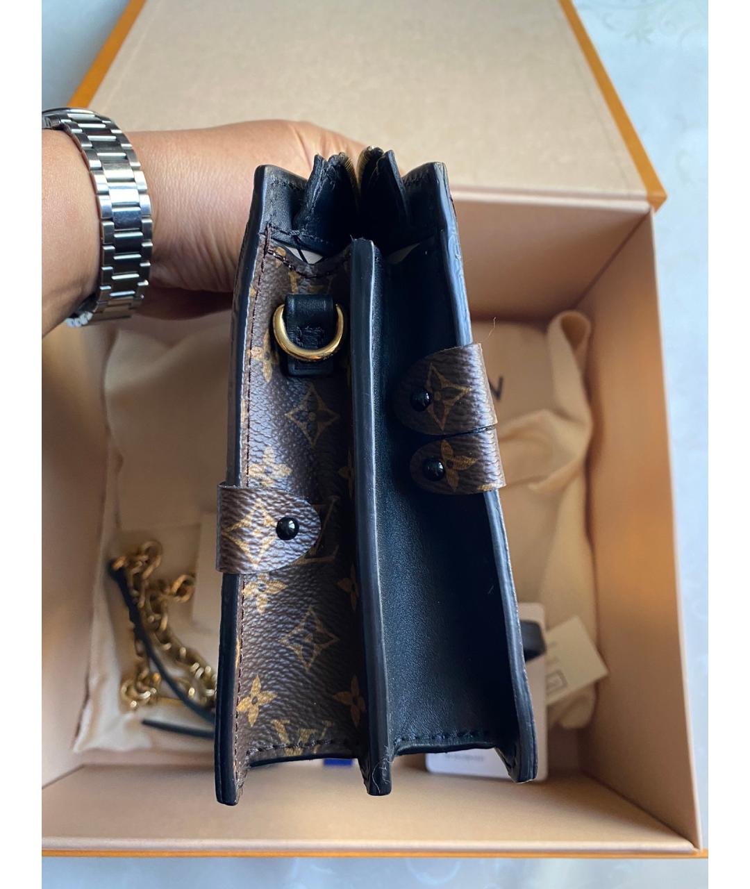 LOUIS VUITTON Коричневая сумка через плечо из искусственной кожи, фото 3