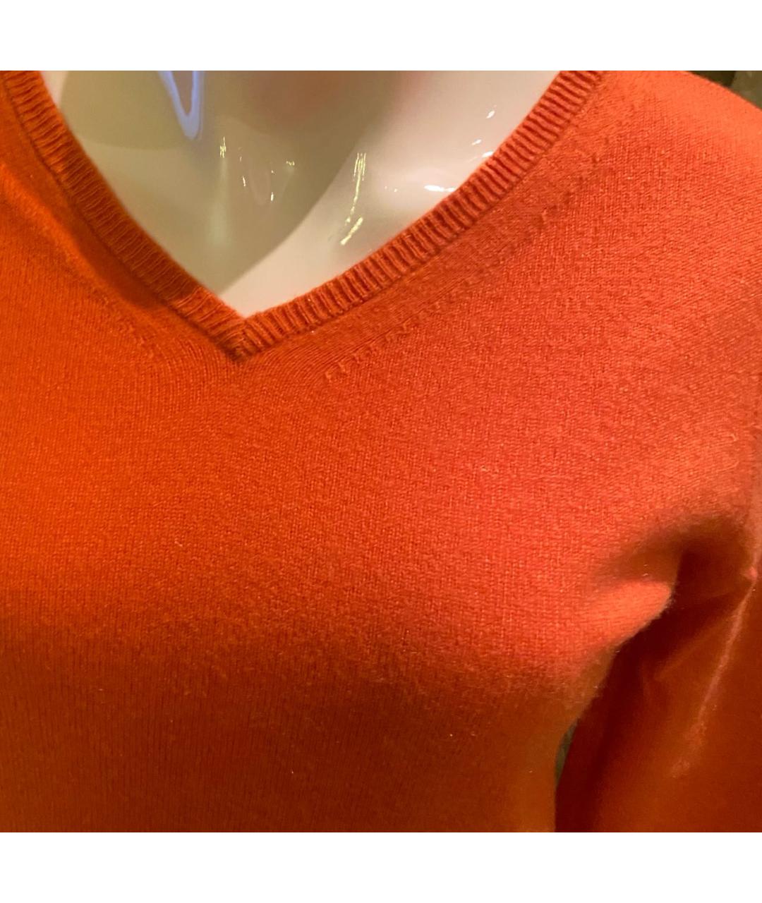 'S MAX MARA Оранжевый кашемировый джемпер / свитер, фото 4