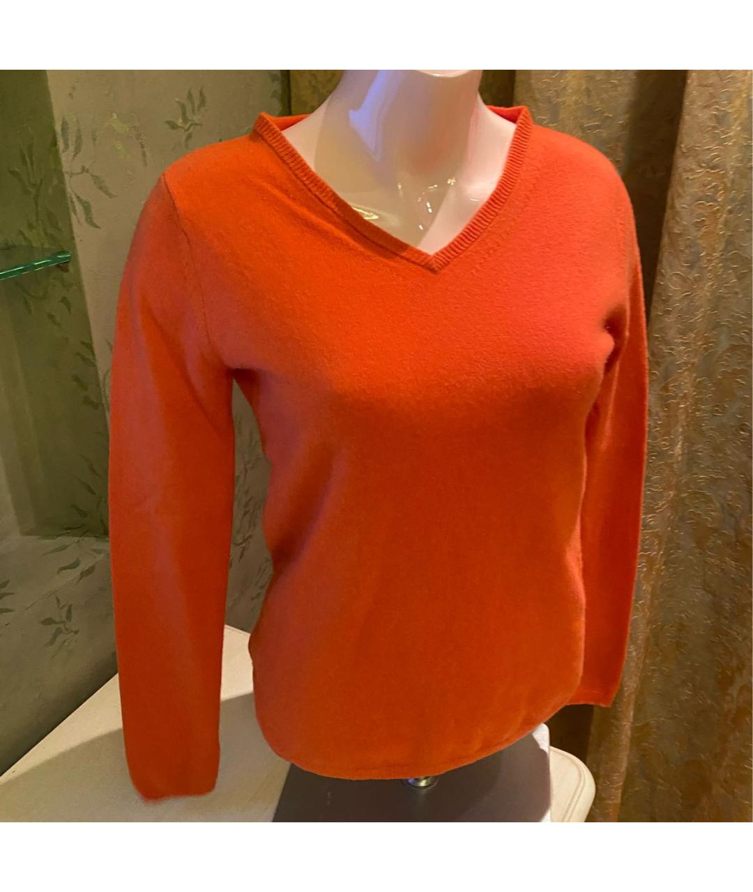 'S MAX MARA Оранжевый кашемировый джемпер / свитер, фото 8