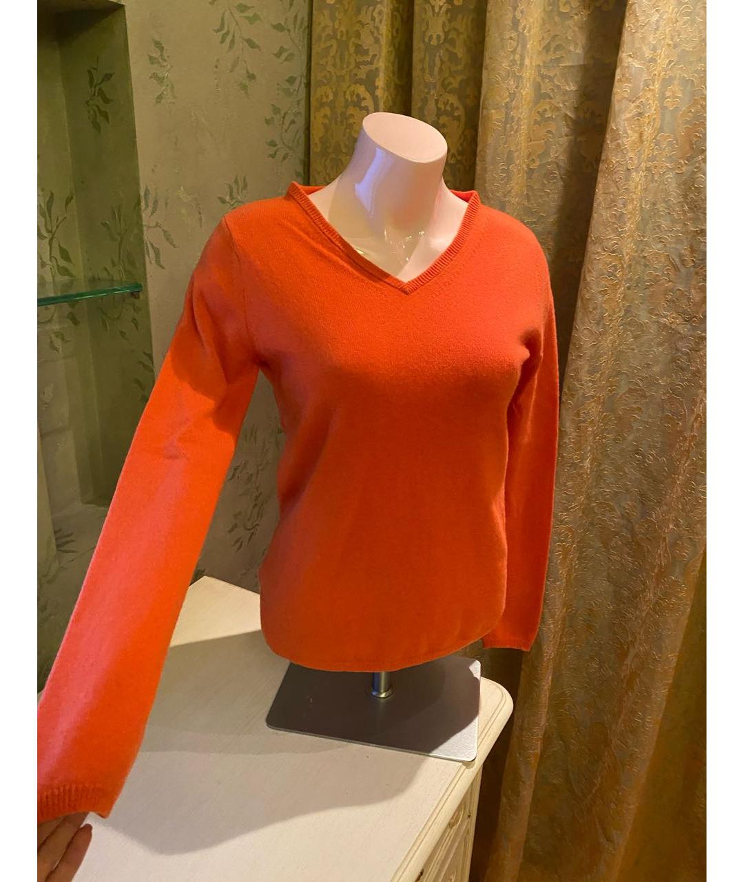 'S MAX MARA Оранжевый кашемировый джемпер / свитер, фото 7