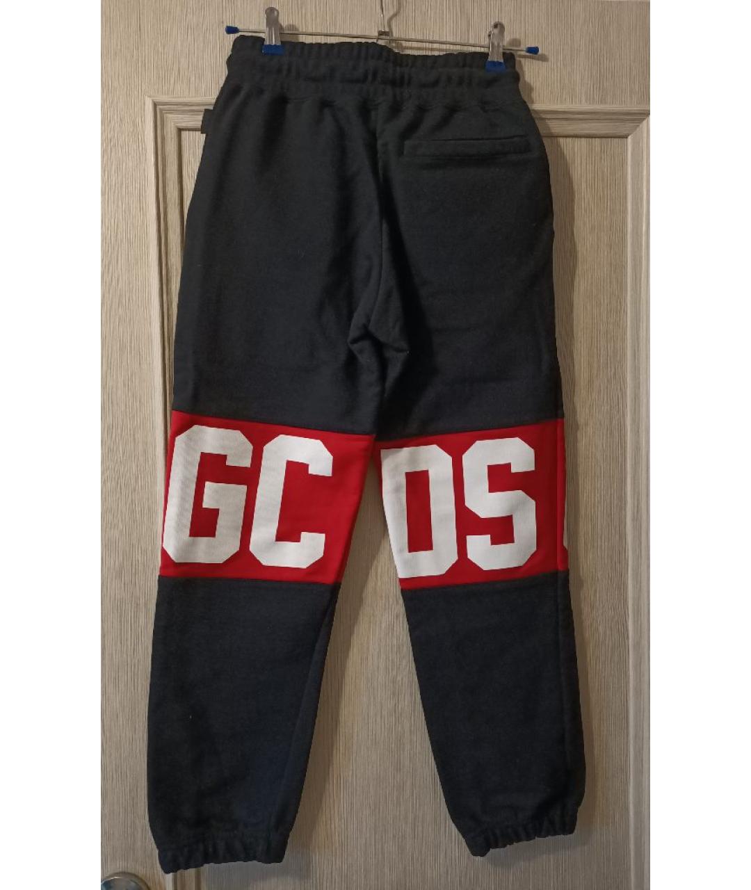 GCDS Черные хлопковые прямые брюки, фото 2