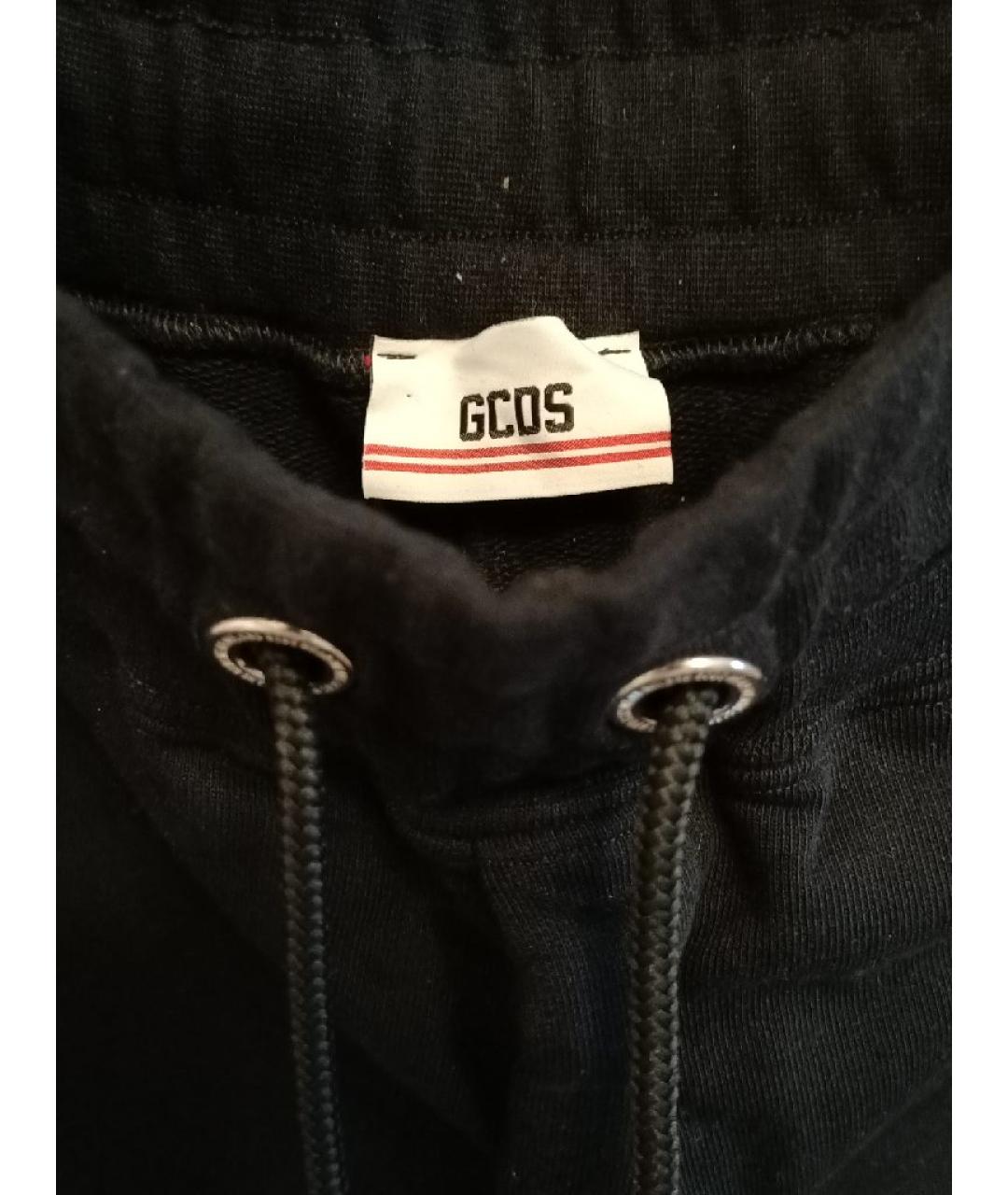 GCDS Черные хлопковые прямые брюки, фото 3