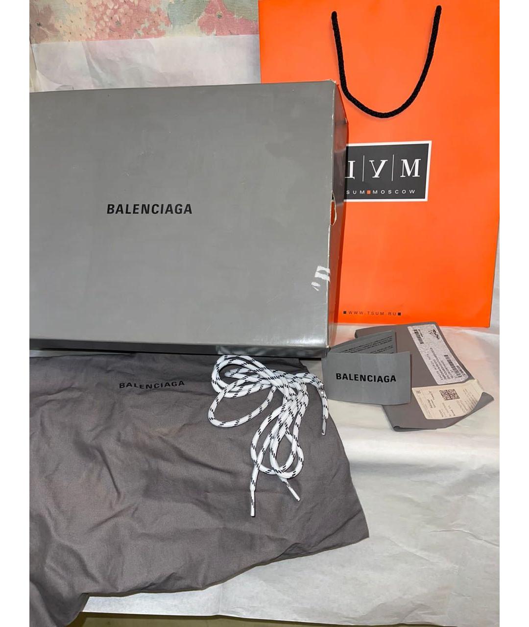 BALENCIAGA Серые текстильные кроссовки, фото 6