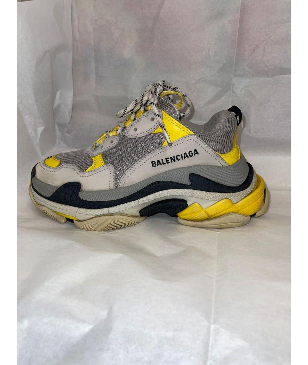 BALENCIAGA Серые текстильные кроссовки, фото 9