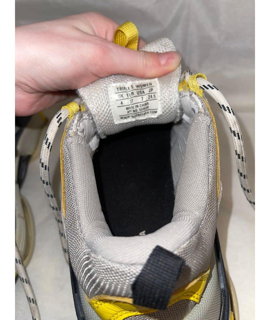 BALENCIAGA Серые текстильные кроссовки, фото 5