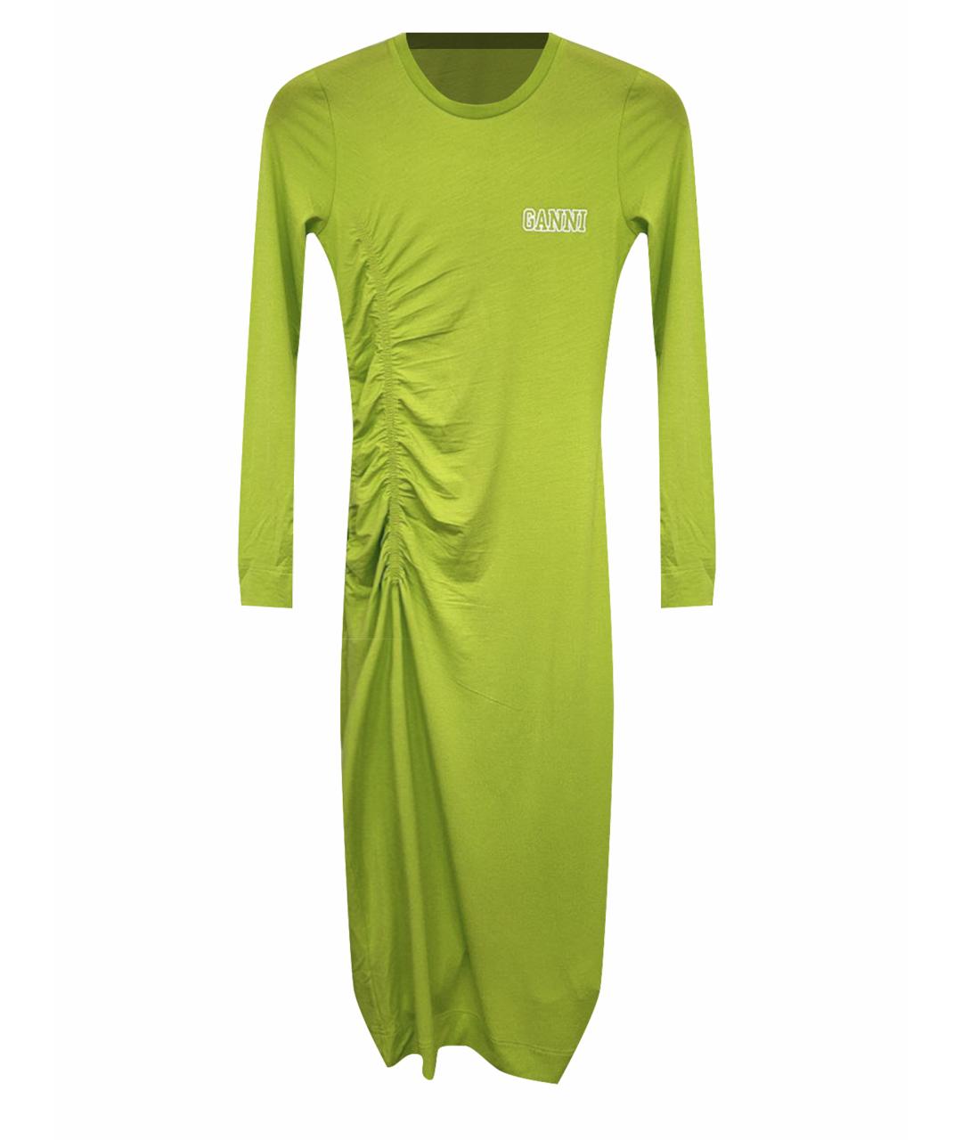 GANNI Зеленые повседневное платье, фото 1