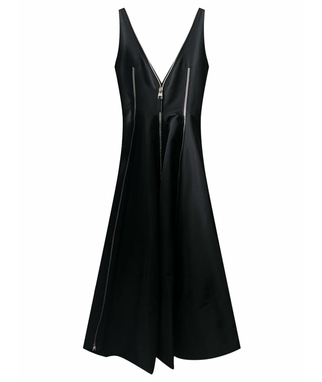 ALEXANDER MCQUEEN Черное полиэстеровое вечернее платье, фото 1