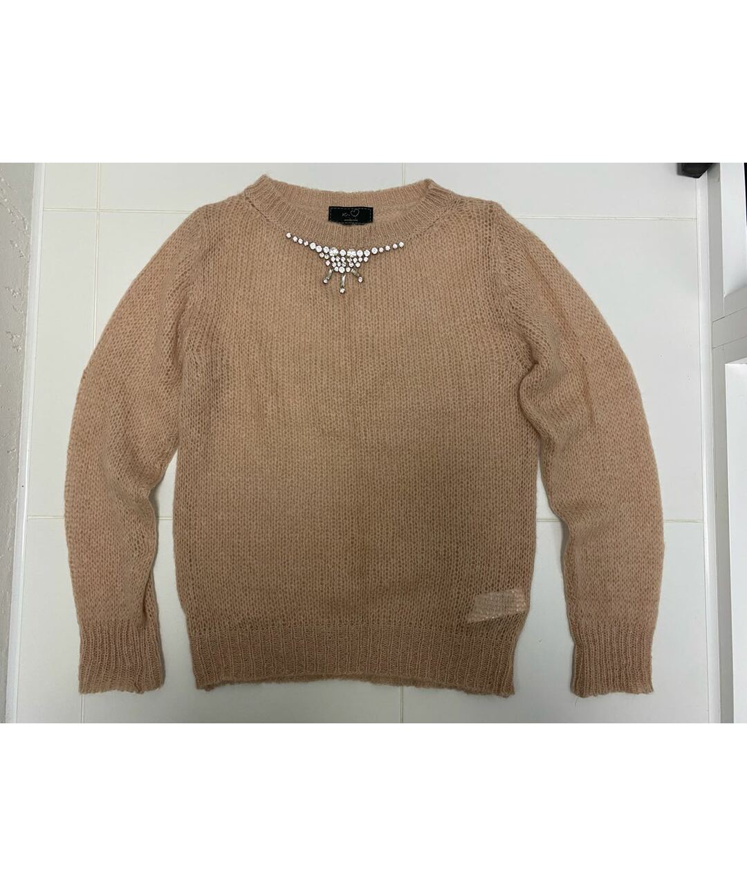 KI6 Бежевый шерстяной джемпер / свитер, фото 6