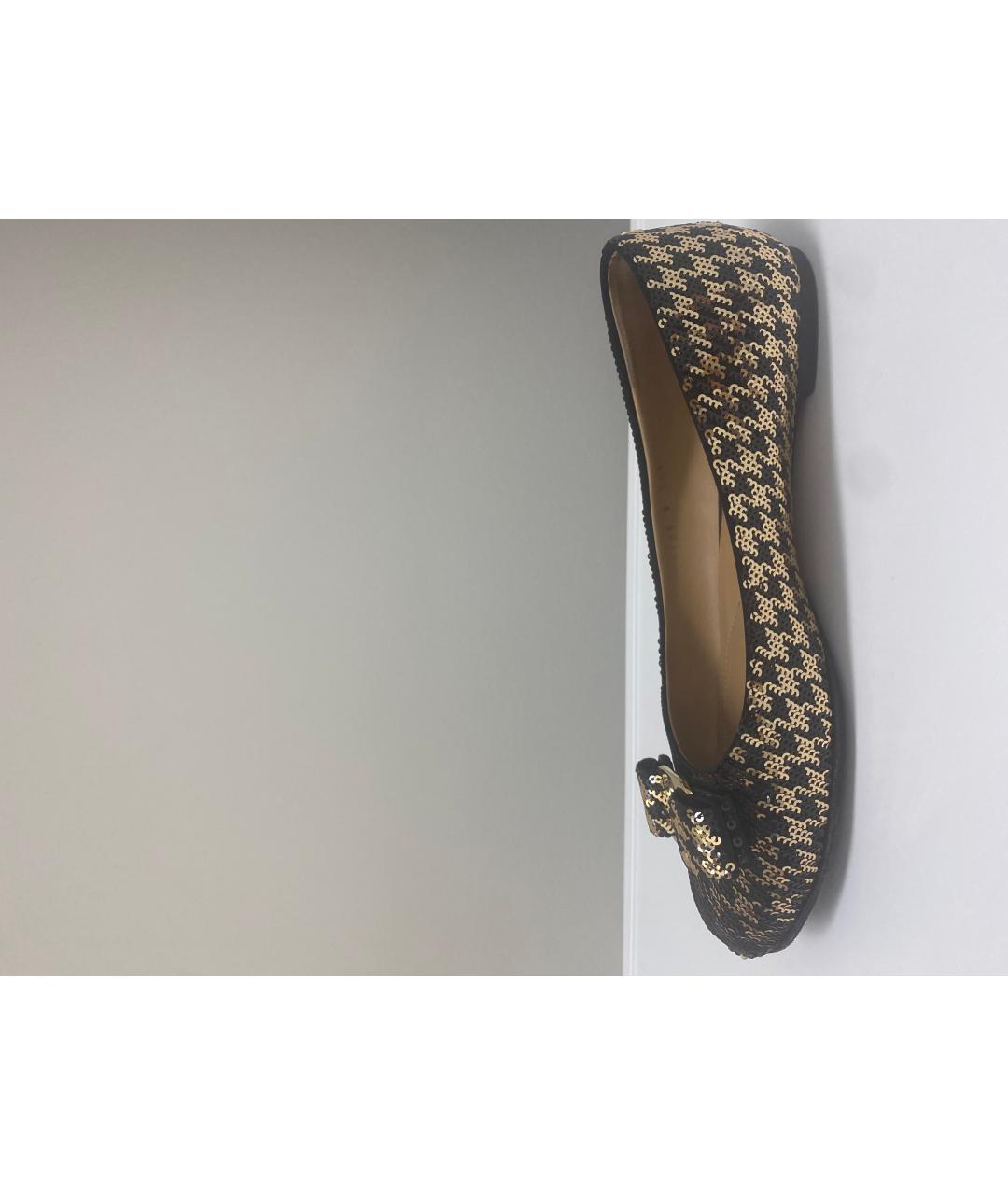 FERRAGAMO Золотые балетки, фото 6