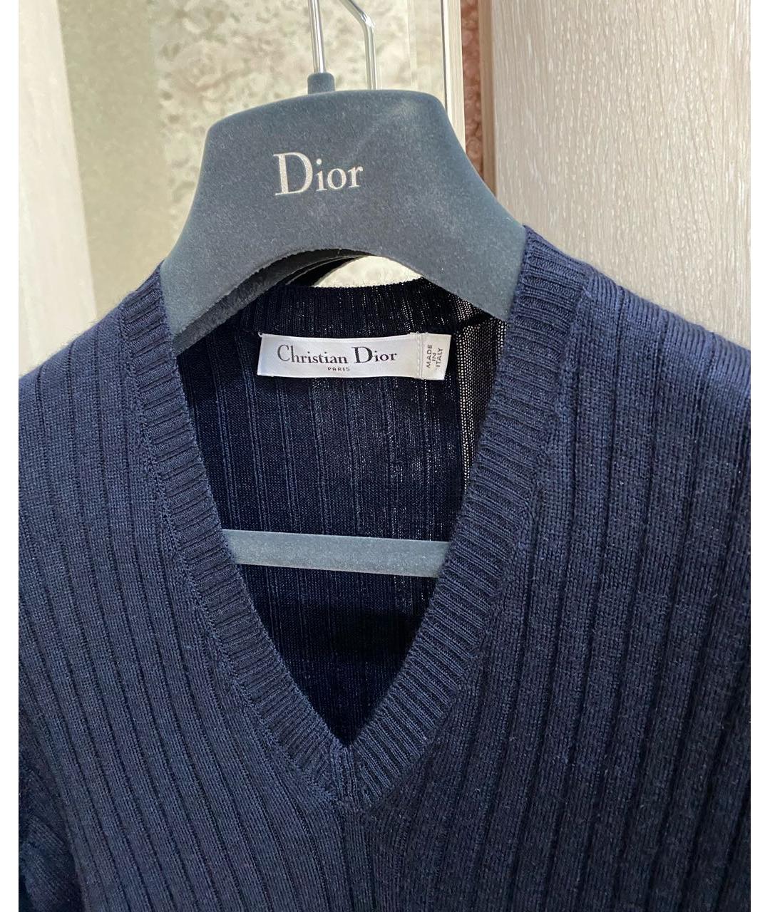 CHRISTIAN DIOR PRE-OWNED Темно-синий кашемировый джемпер / свитер, фото 5