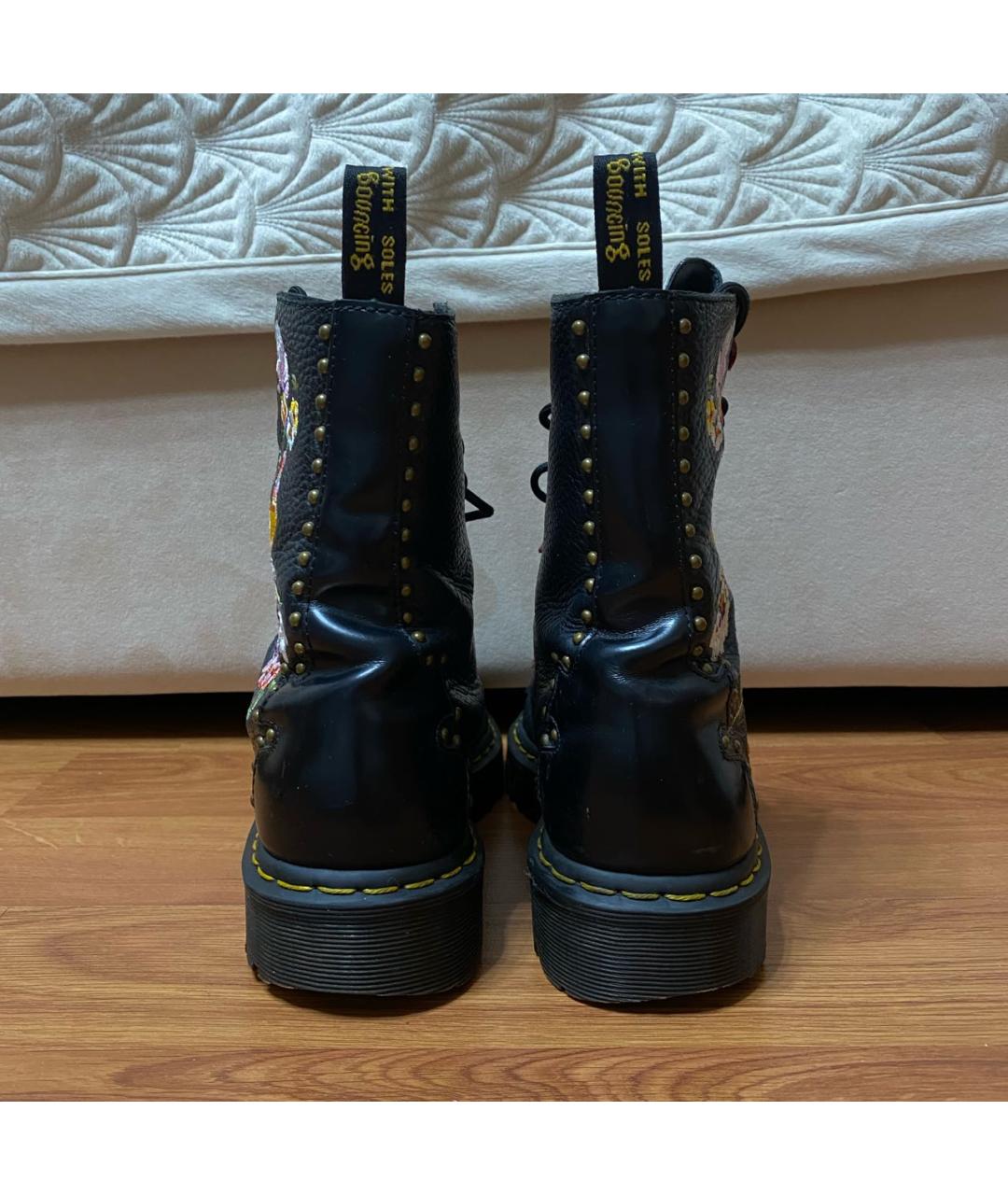 DR. MARTENS Черные кожаные ботинки, фото 4