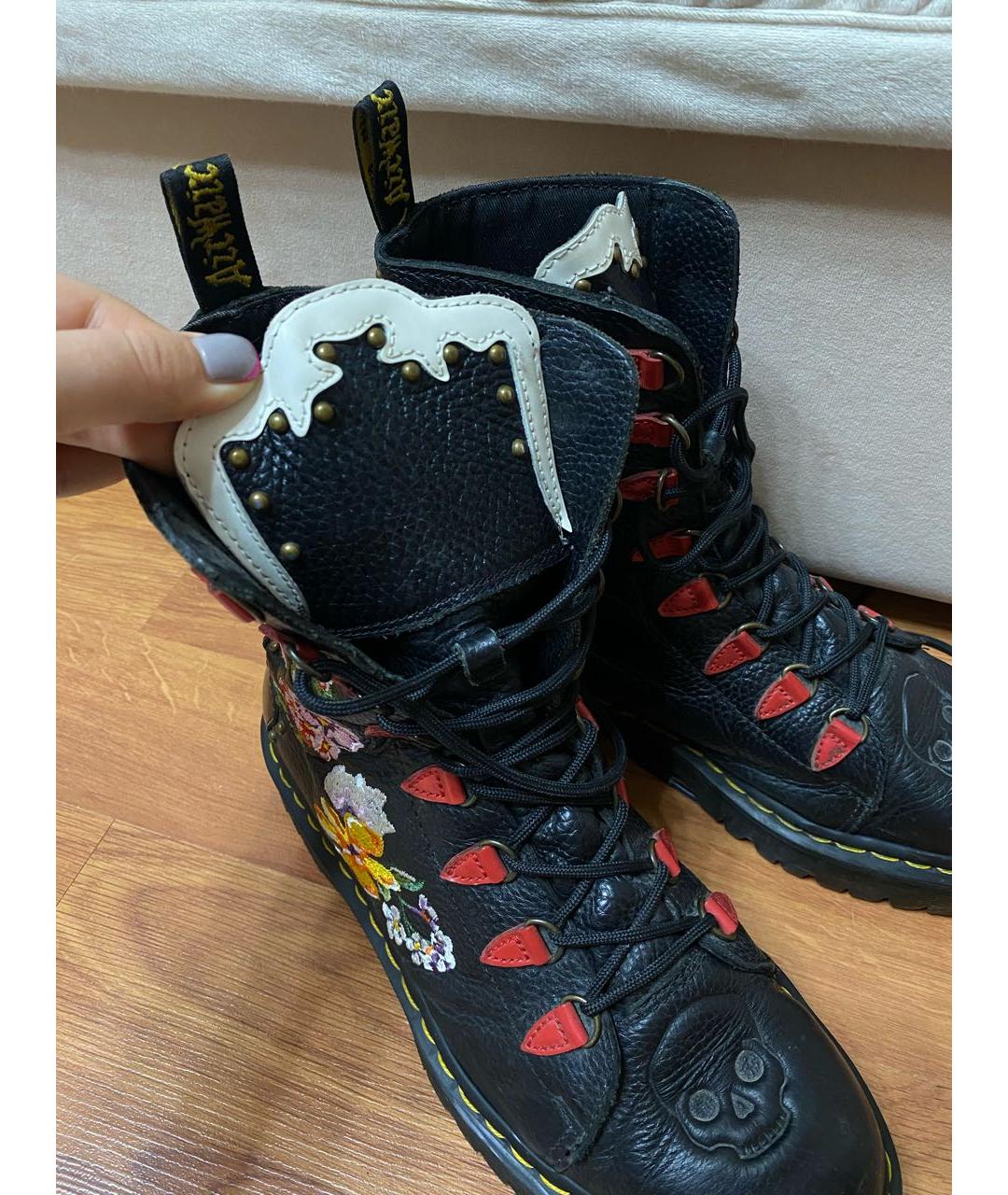 DR. MARTENS Черные кожаные ботинки, фото 7
