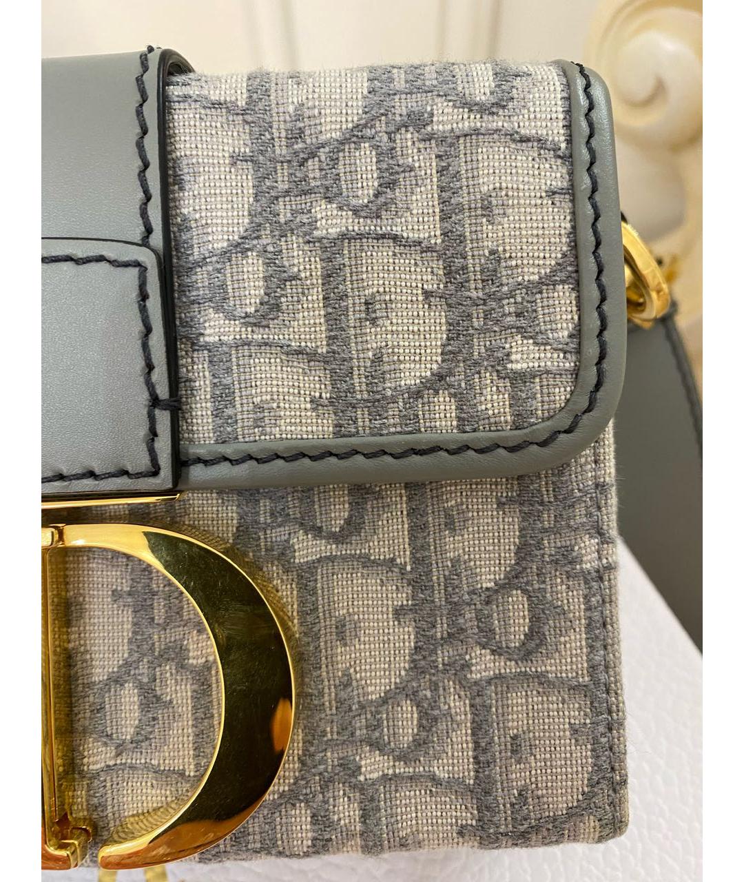 CHRISTIAN DIOR Серая деним сумка через плечо, фото 6