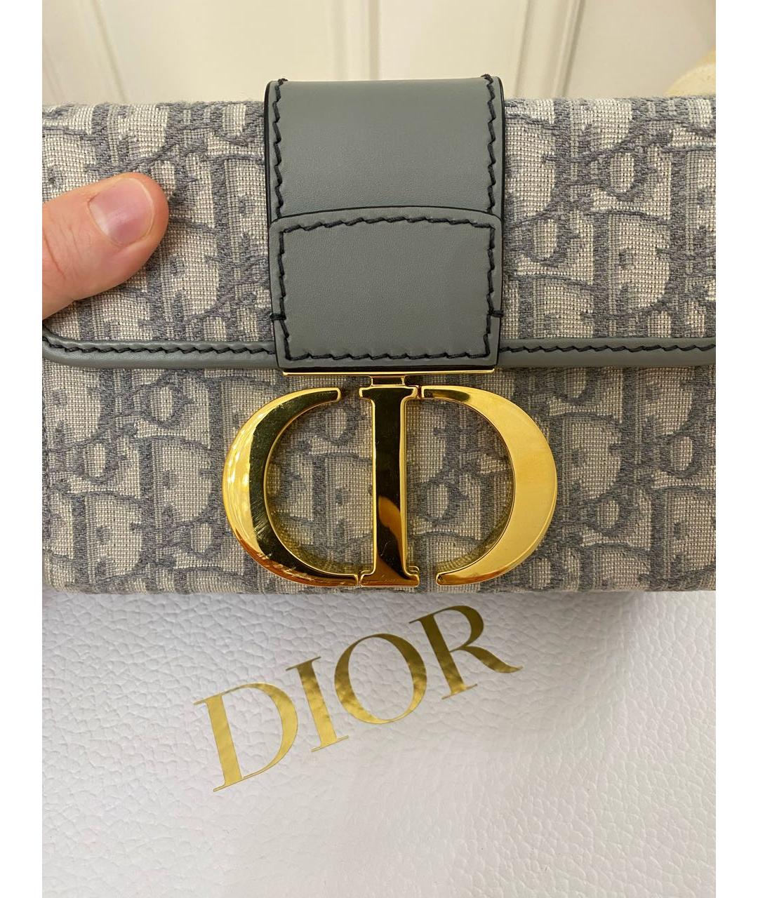 CHRISTIAN DIOR Серая деним сумка через плечо, фото 5