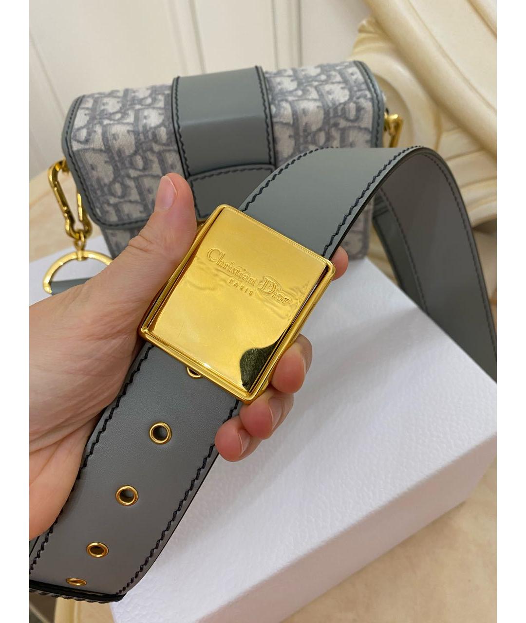 CHRISTIAN DIOR Серая деним сумка через плечо, фото 3