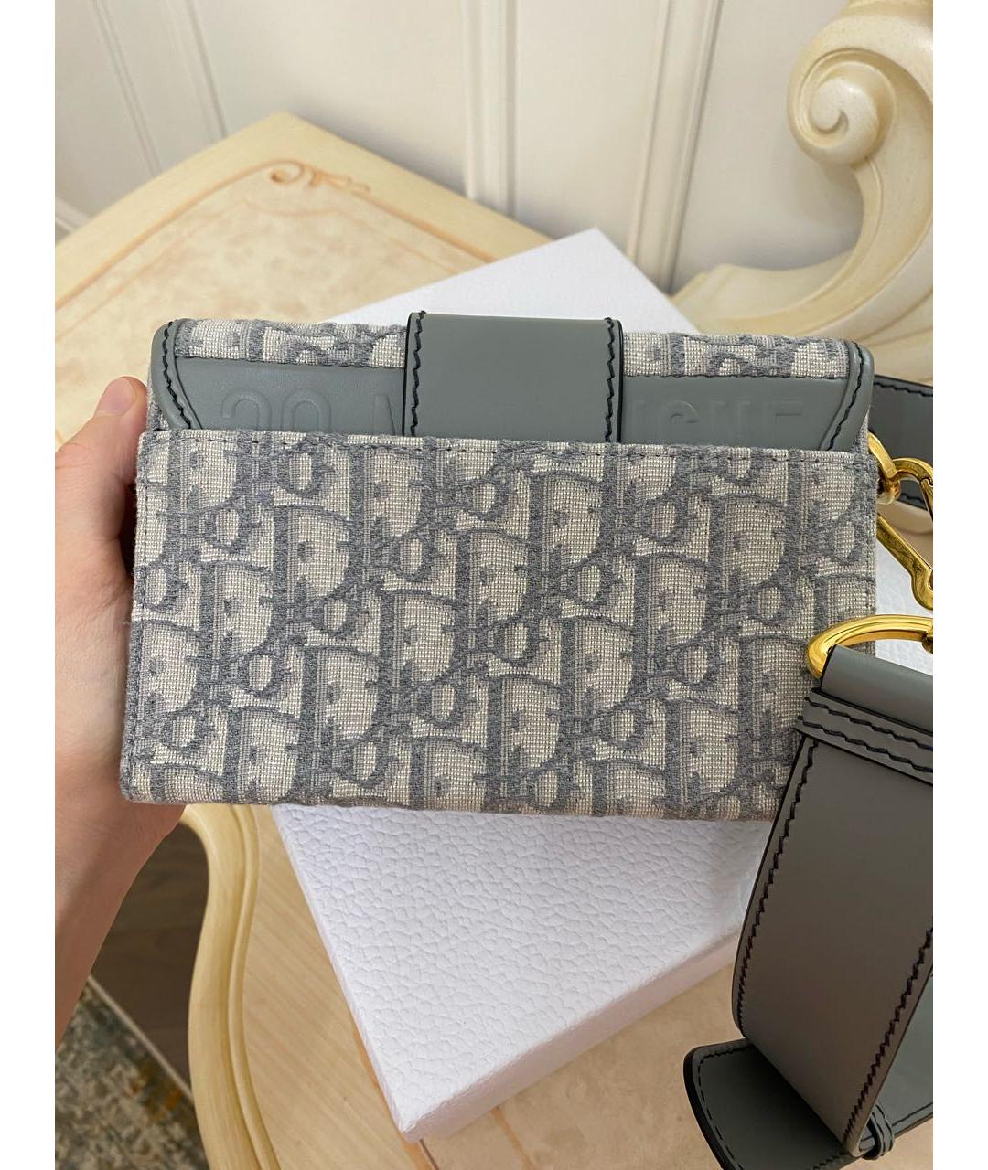 CHRISTIAN DIOR Серая деним сумка через плечо, фото 7