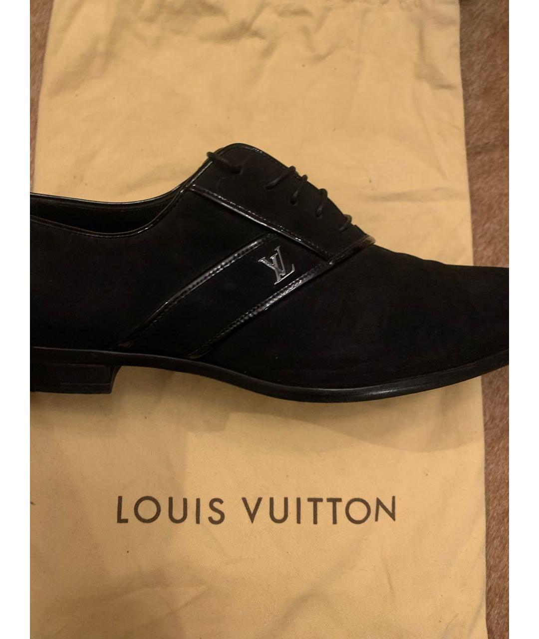 LOUIS VUITTON PRE-OWNED Черные замшевые туфли, фото 6