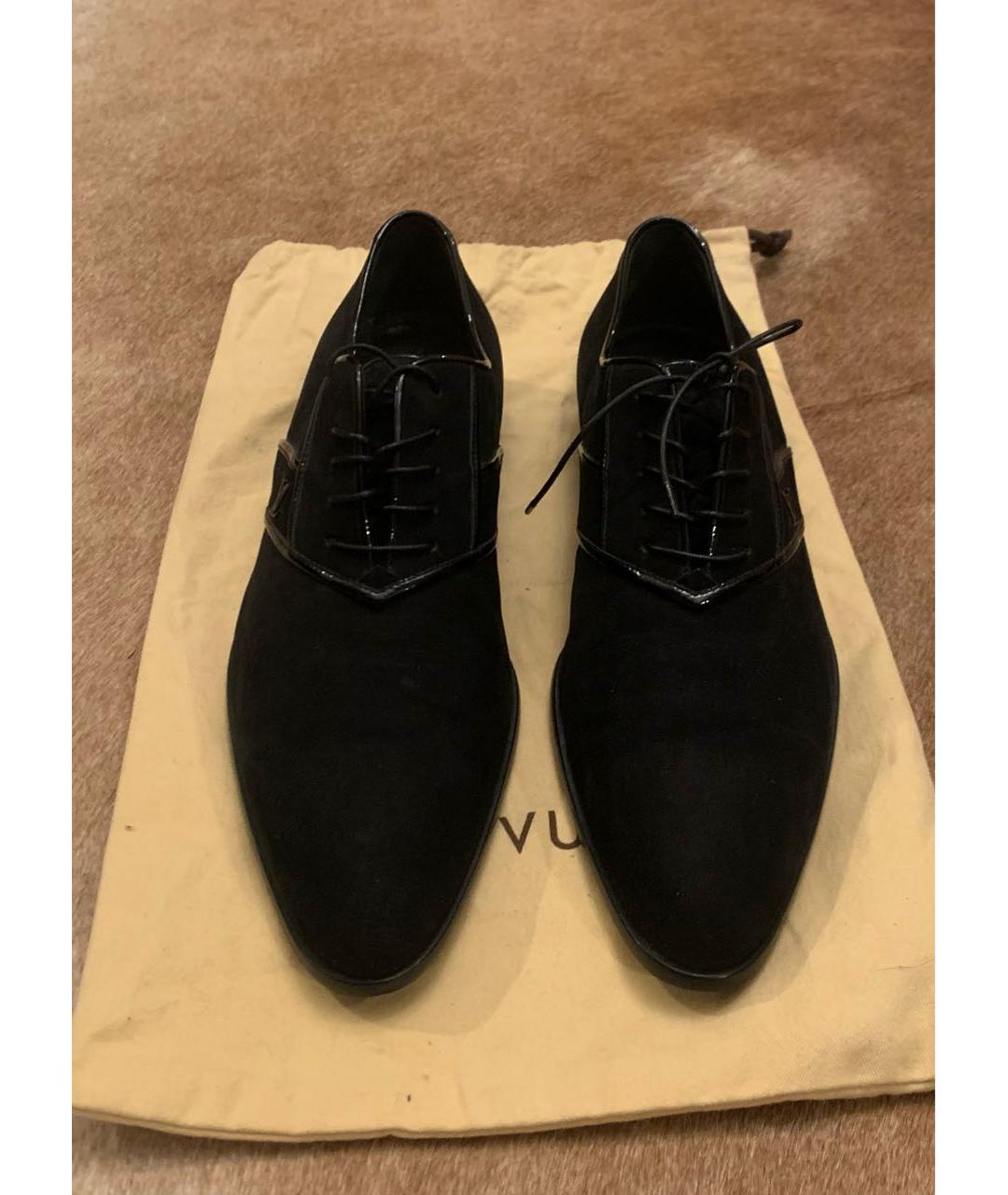 LOUIS VUITTON PRE-OWNED Черные замшевые туфли, фото 2