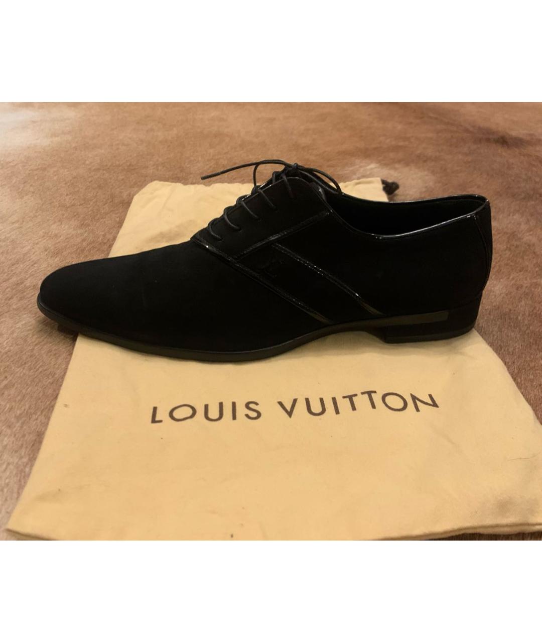 LOUIS VUITTON PRE-OWNED Черные замшевые туфли, фото 7