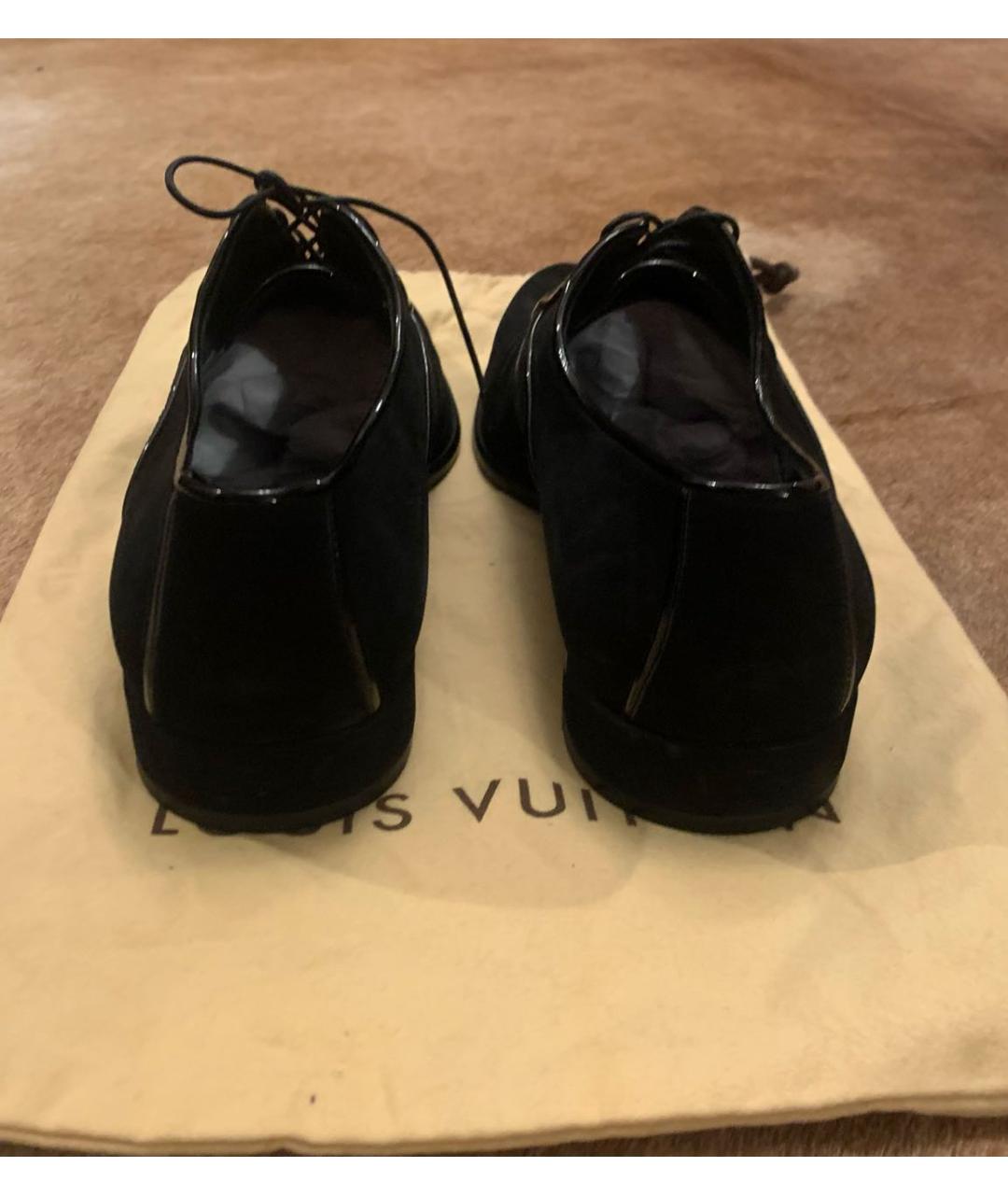 LOUIS VUITTON PRE-OWNED Черные замшевые туфли, фото 4