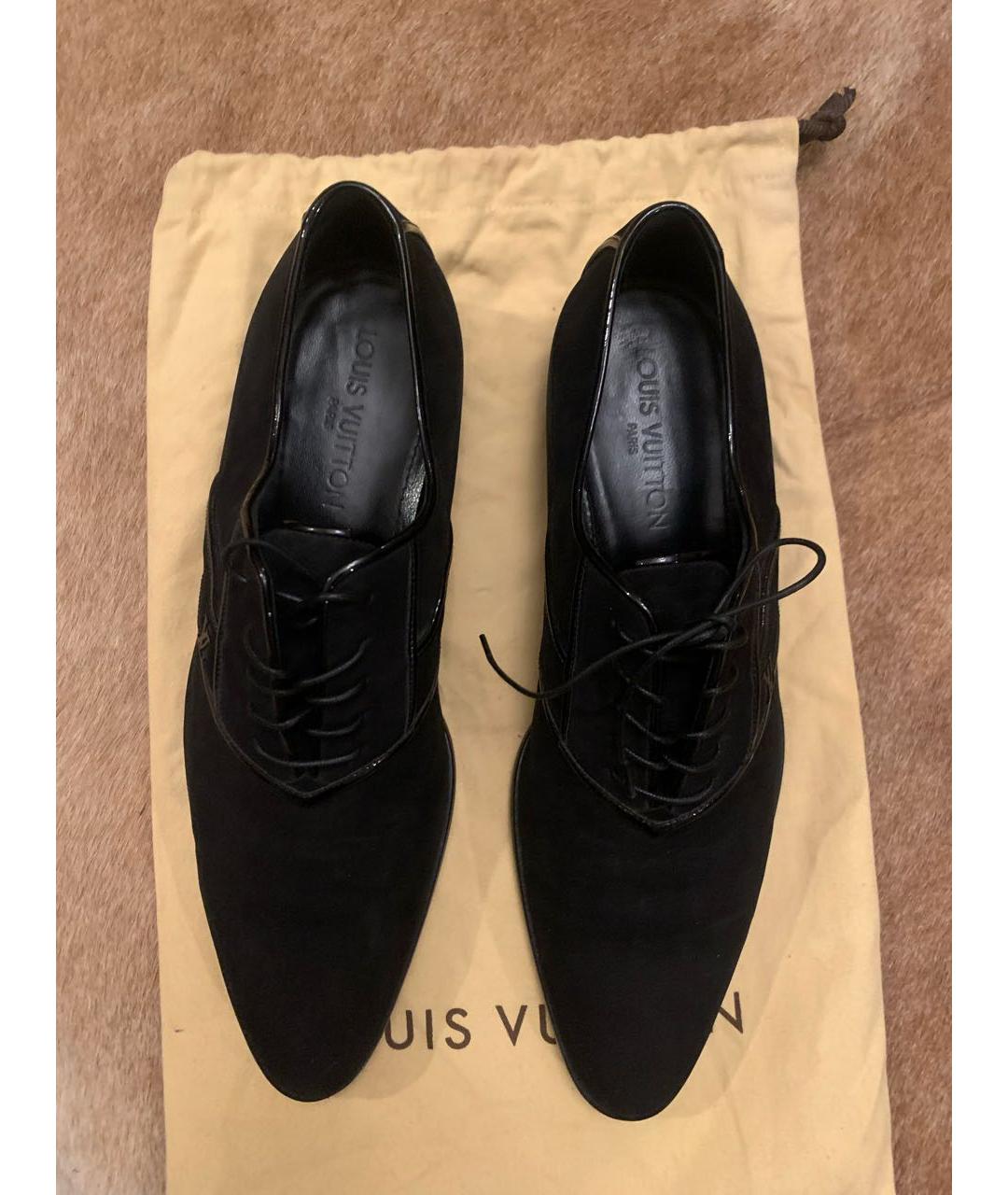 LOUIS VUITTON PRE-OWNED Черные замшевые туфли, фото 3