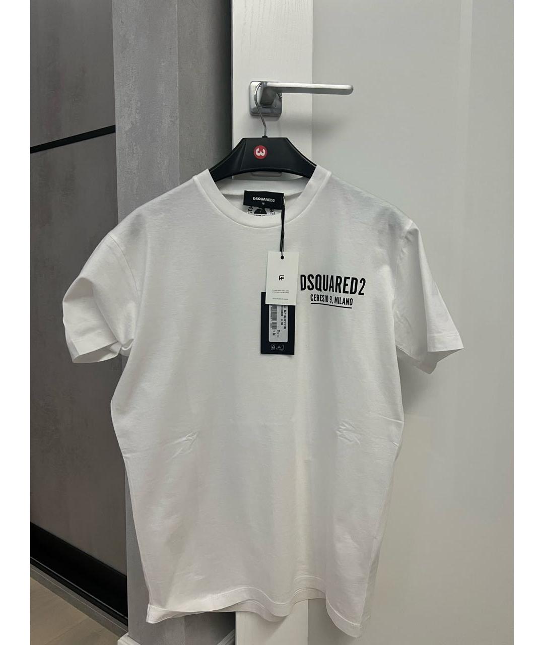 DSQUARED2 Белая хлопковая футболка, фото 2