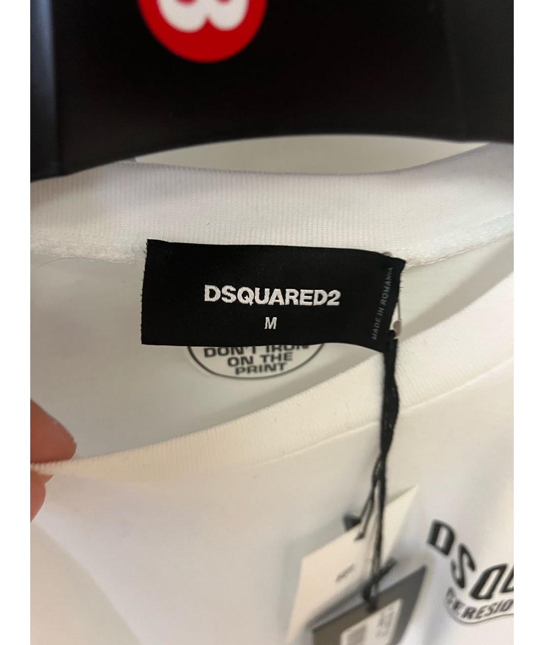 DSQUARED2 Белая хлопковая футболка, фото 4