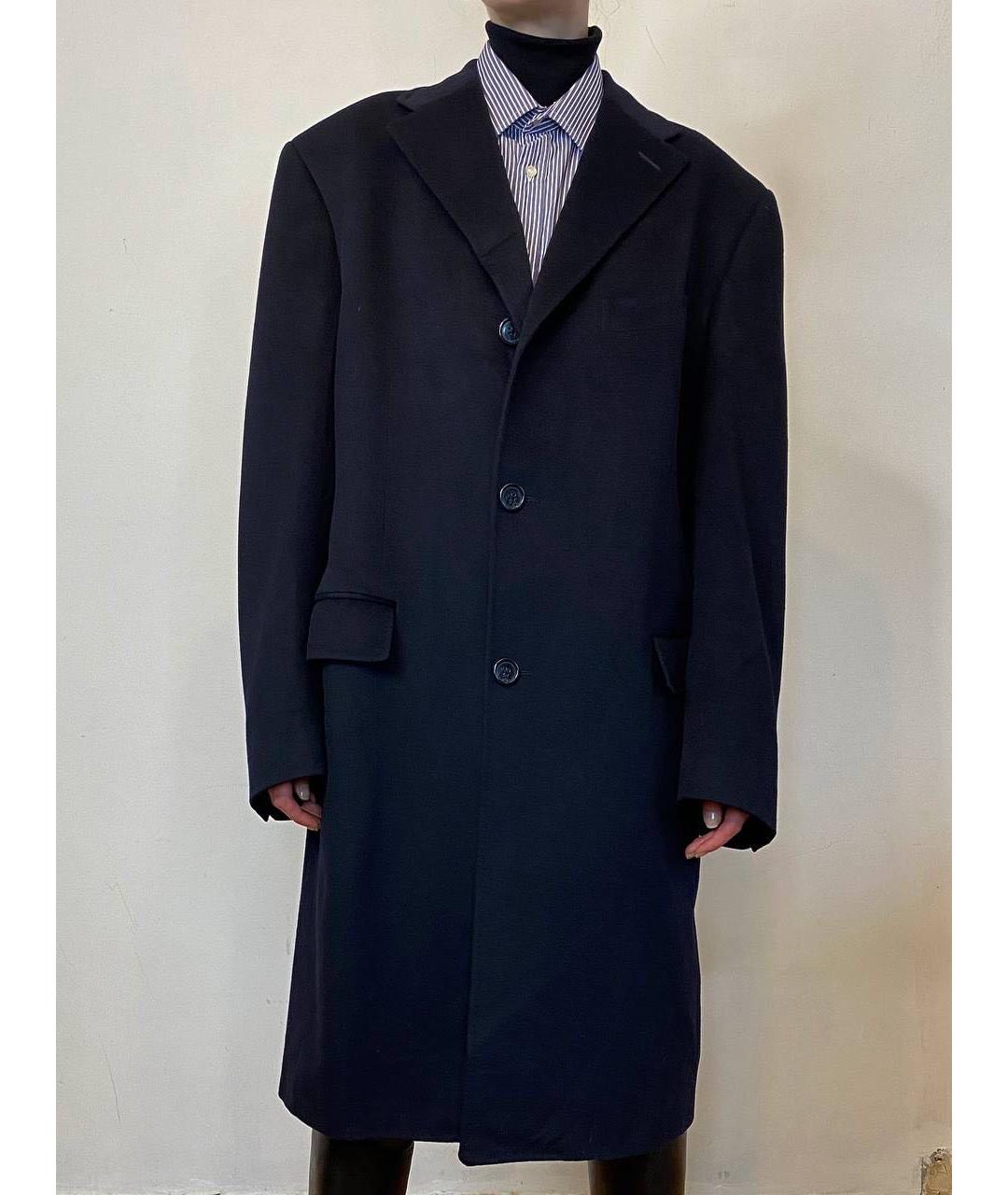 CORNELIANI Темно-синее шерстяное пальто, фото 9